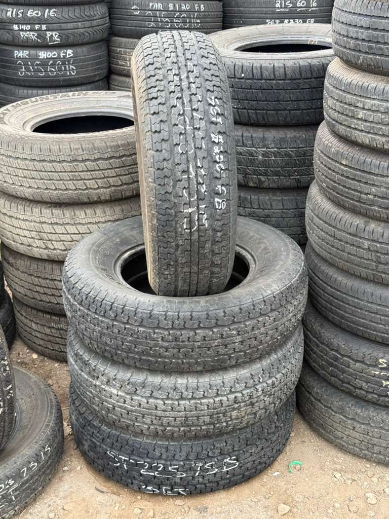ST225/75R15 Set (4 Used Tires) Goodyear Marathon