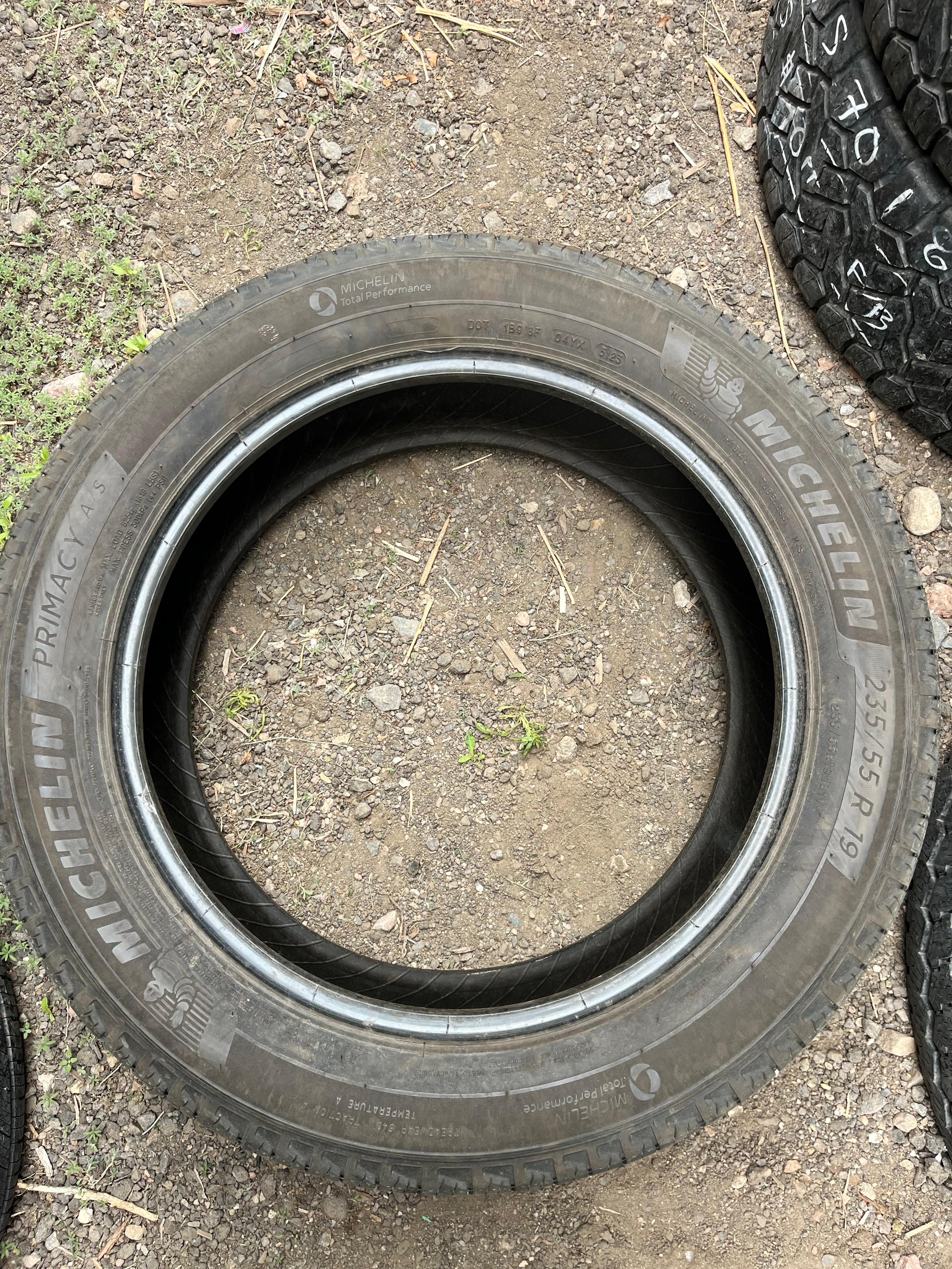 235/55R19 Set (4 Used Tires) Michelin Primacy