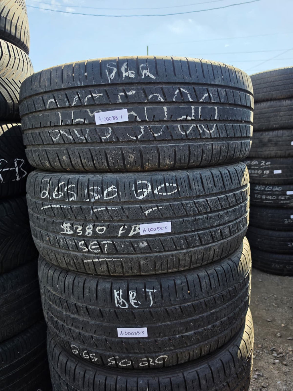 265/50R20 Set (4 Used Tires) Falken Pro G-5