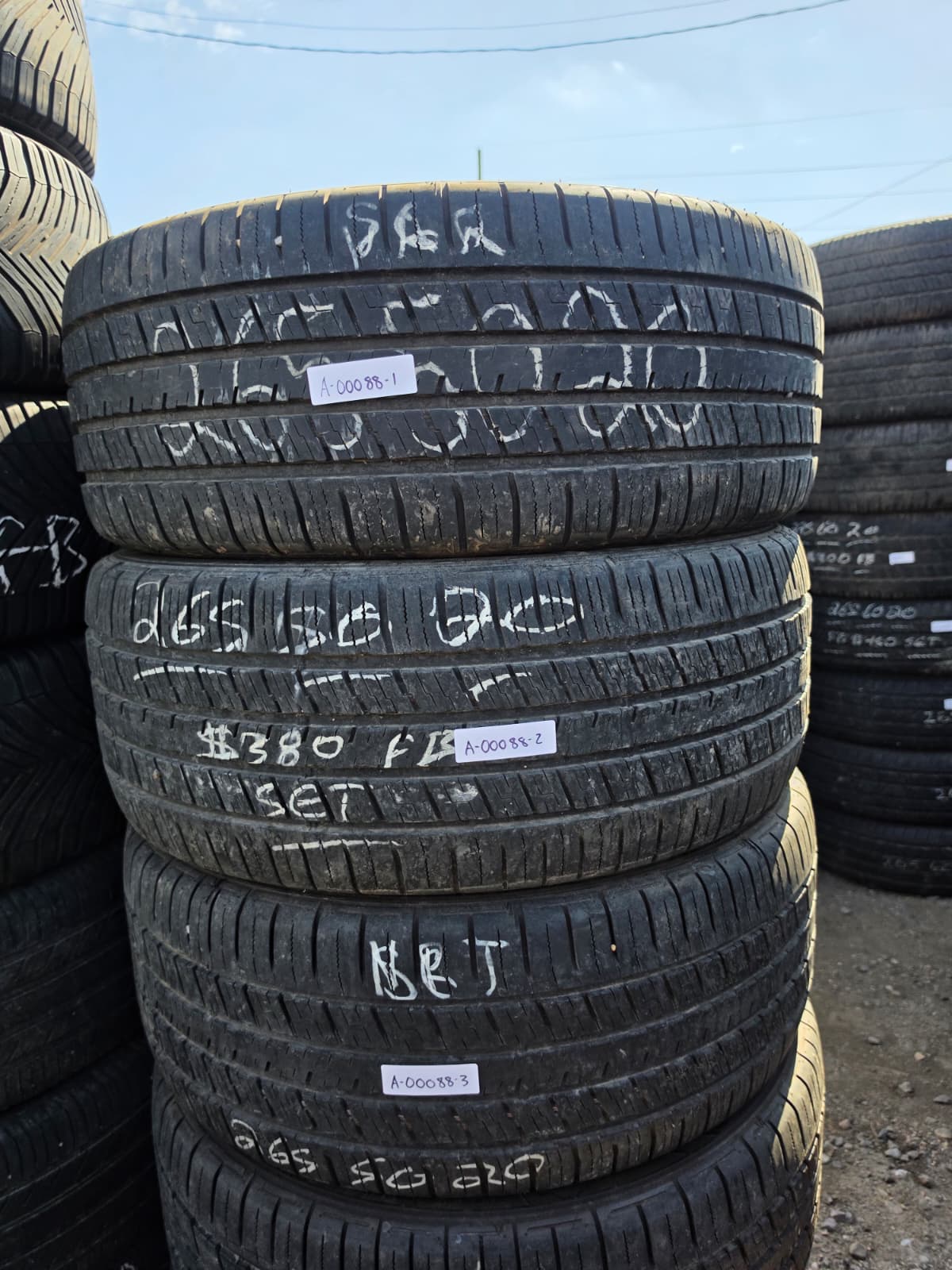 265/50R20 Set (4 Used Tires) Falken Pro G-5