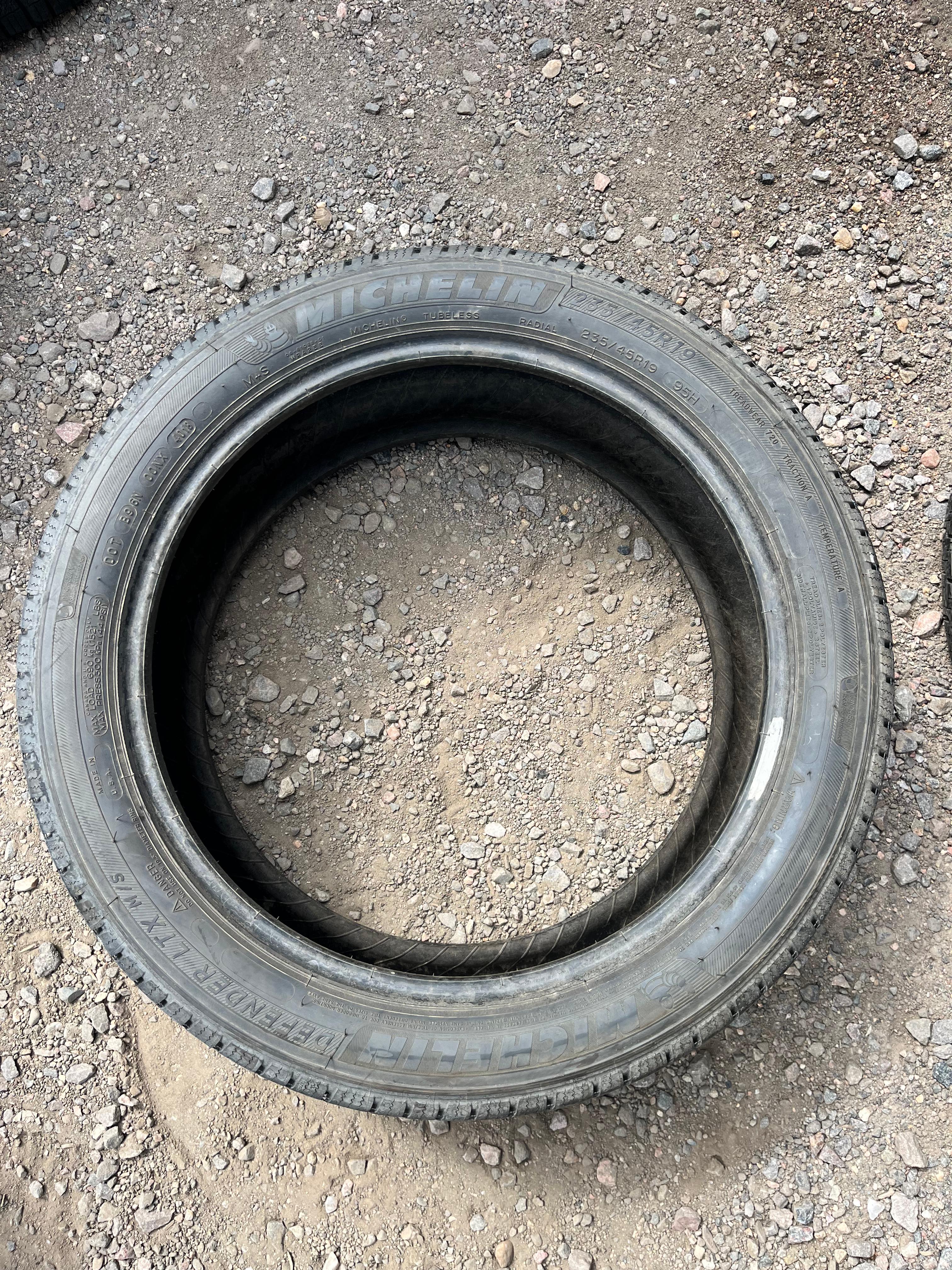 235/45R19 Pair (2 Used Tires) Michelin Defender LTX