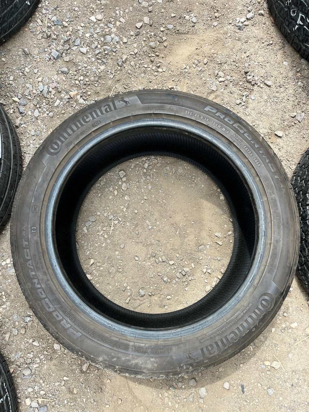 255/45R19 Set (4 Used Tires) Continental Pro Contact