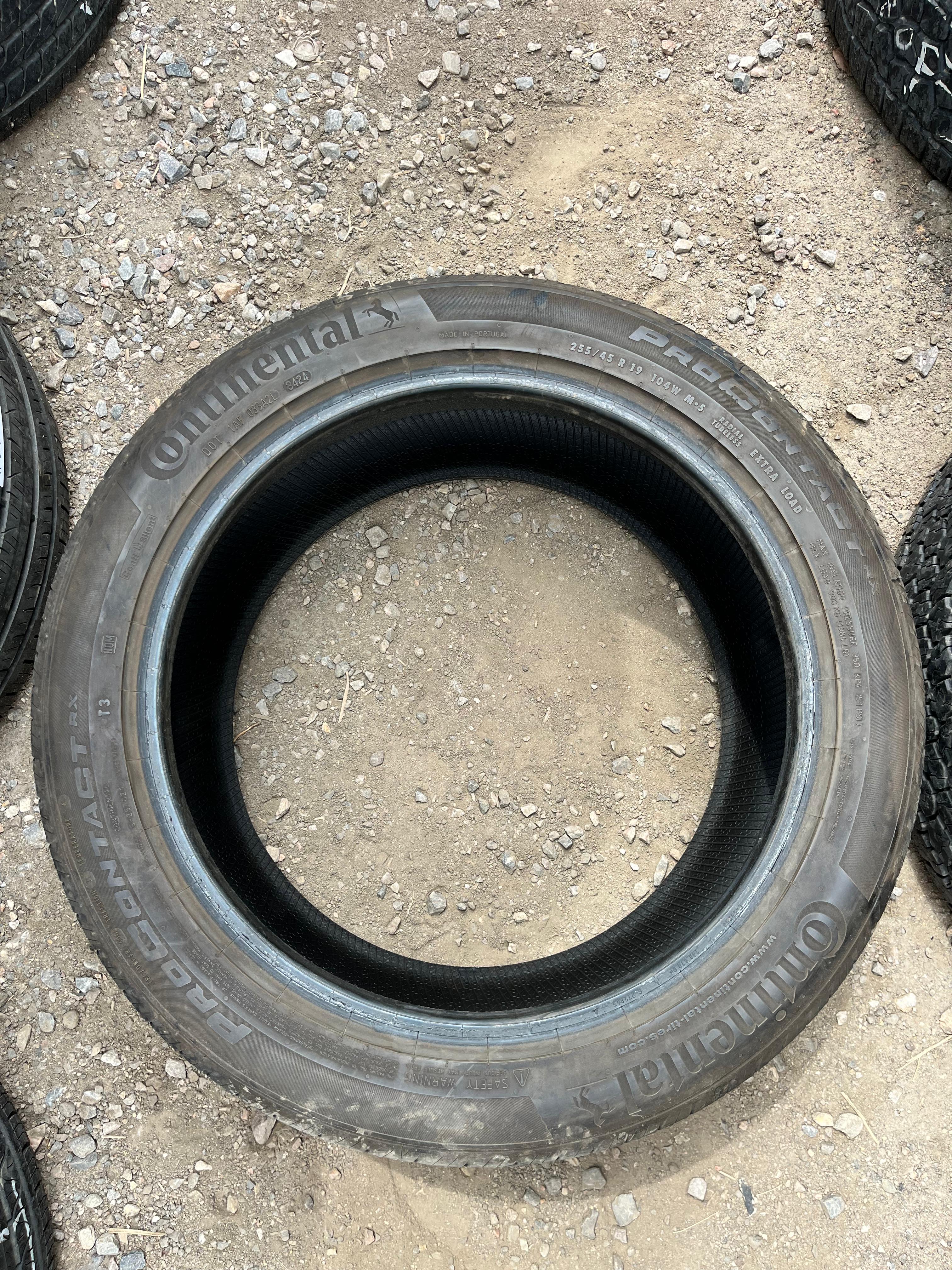 255/45R19 Set (4 Used Tires) Continental Pro Contact