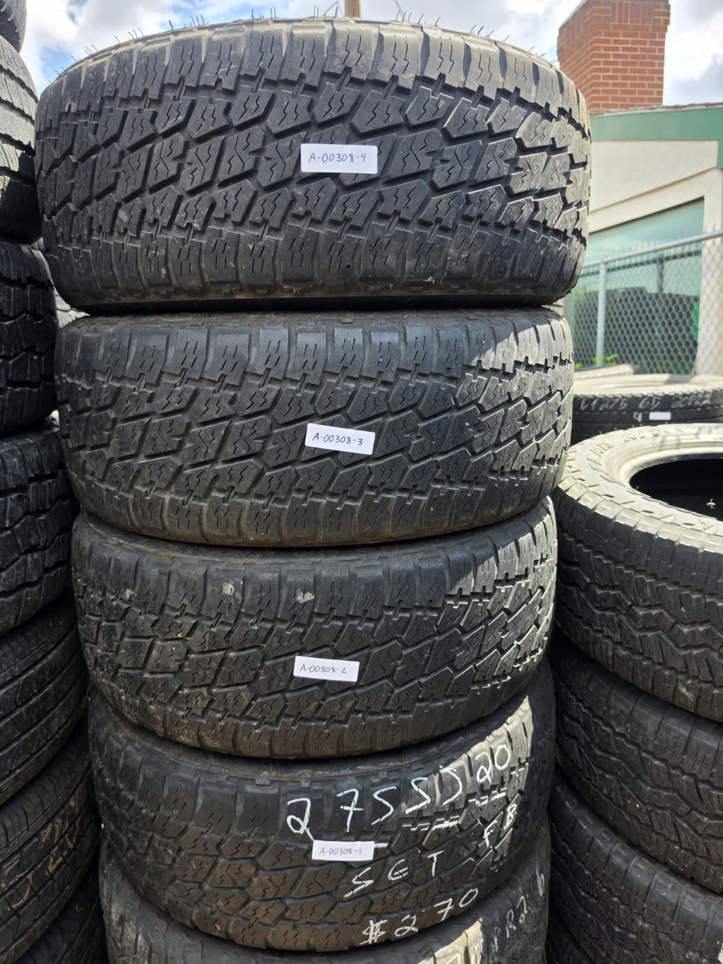 275/55R20 Set (4 Used Tires) Nitto Terra Grappler G2