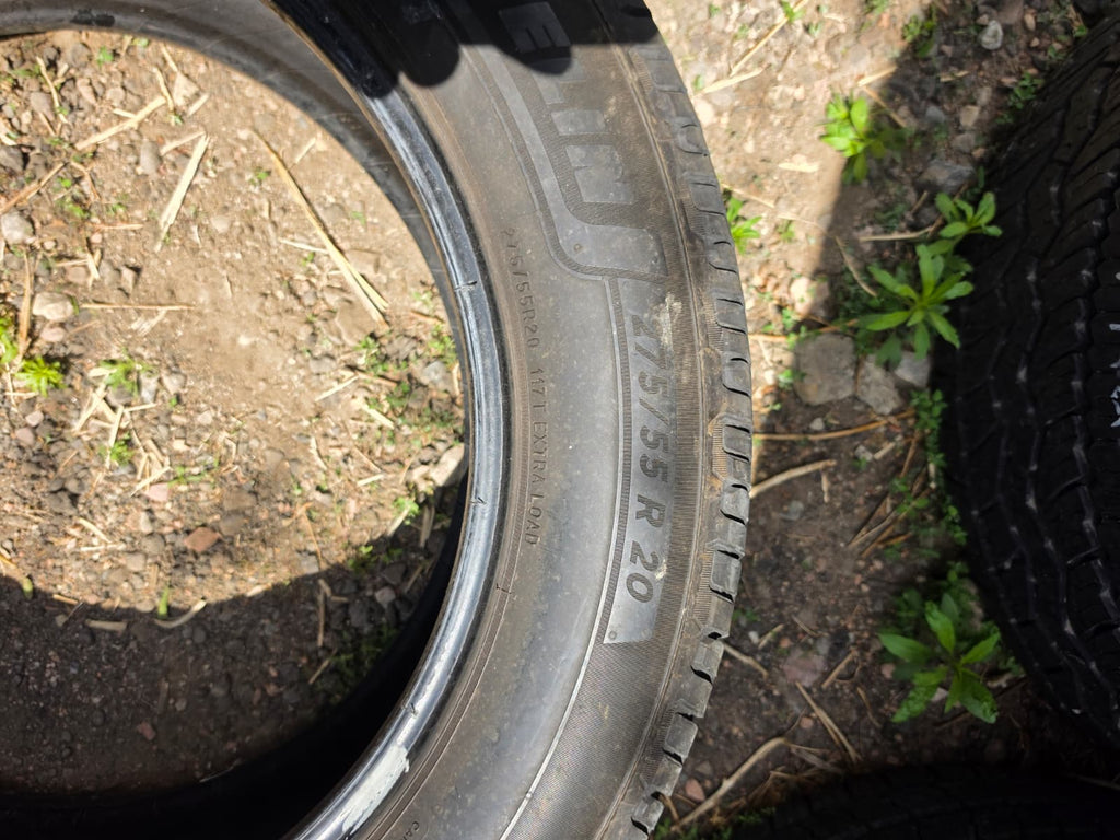 275/55R20 Pair (2 Used Tires) Michelin Defender LTX M/S2