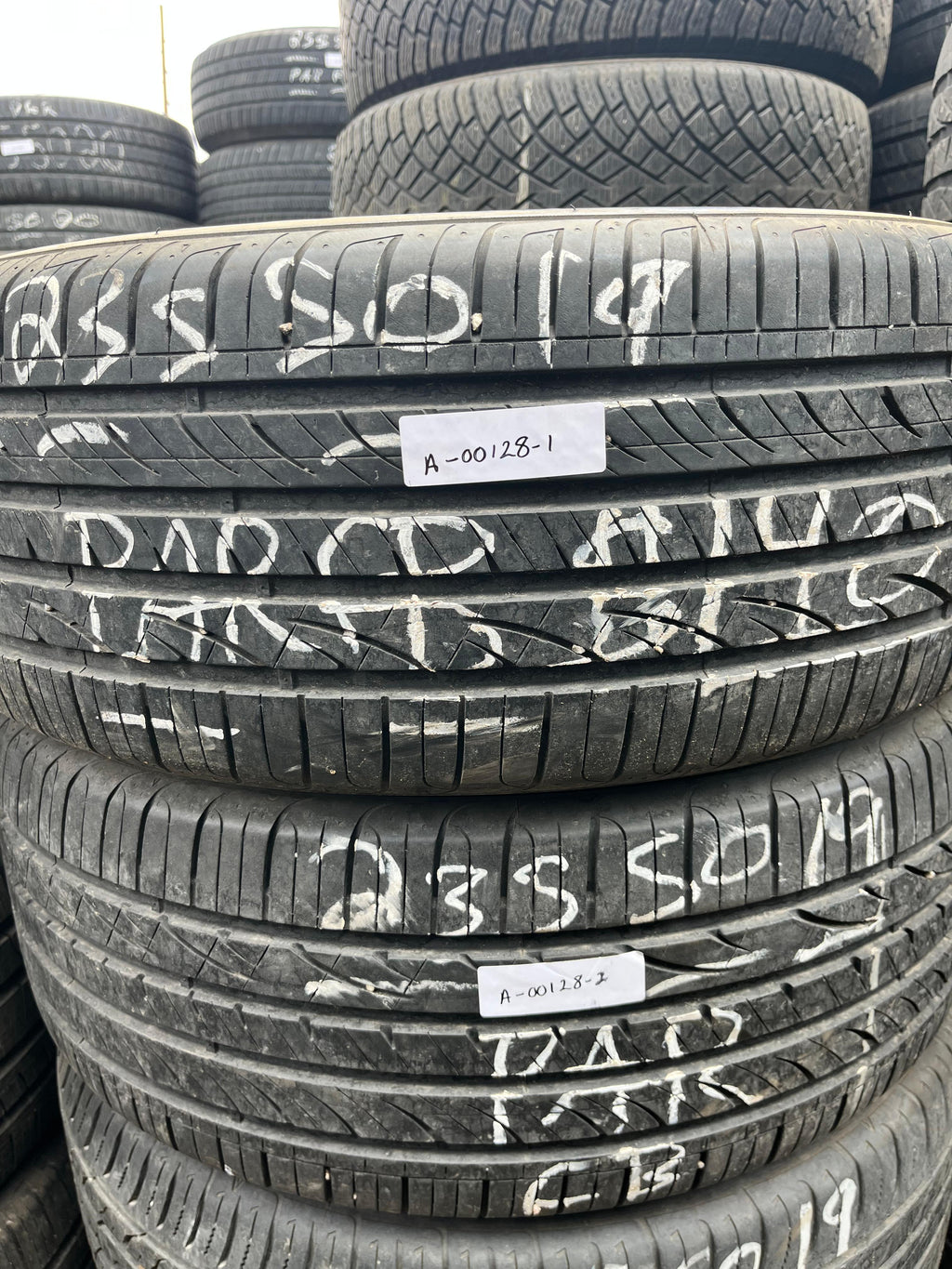 235/50R9 Pair (2 Used Tires) Hankook Ventus S1 Noble