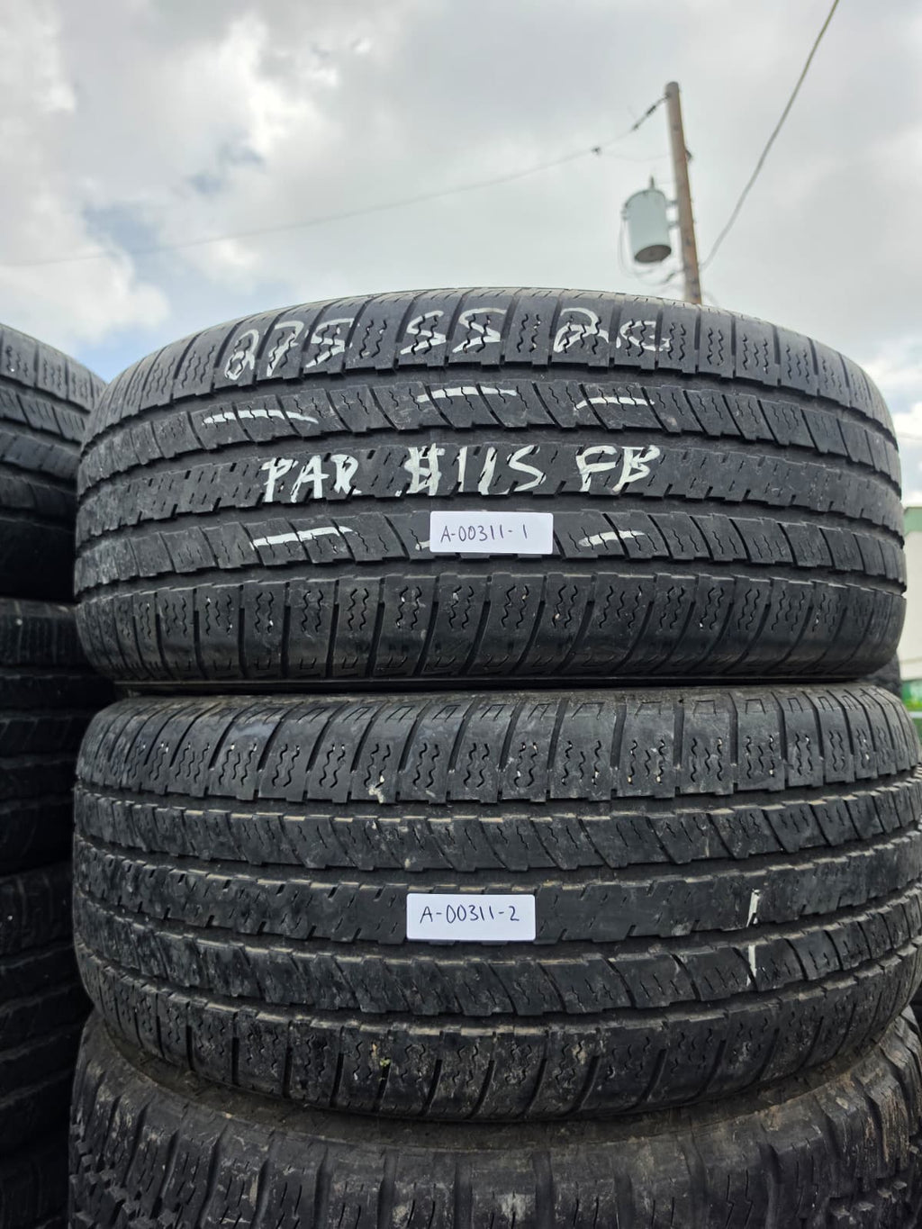 275/55R20 Pair (2 Used Tires) Nexen Roadian HTX
