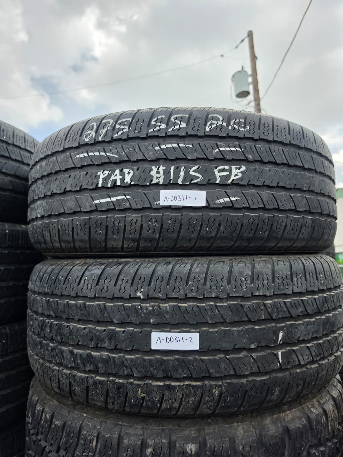 275/55R20 Pair (2 Used Tires) Nexen Roadian HTX