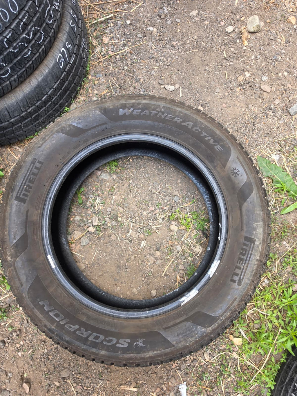 275/55R20 Pair (2 Used Tires) Pirelli Scorpion Weather Active Snow Tire