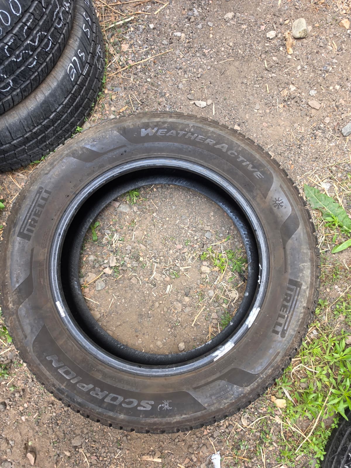 275/55R20 Pair (2 Used Tires) Pirelli Scorpion Weather Active Snow Tire