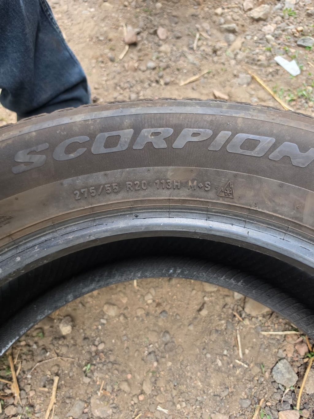 275/55R20 Pair (2 Used Tires) Pirelli Scorpion Weather Active Snow Tire