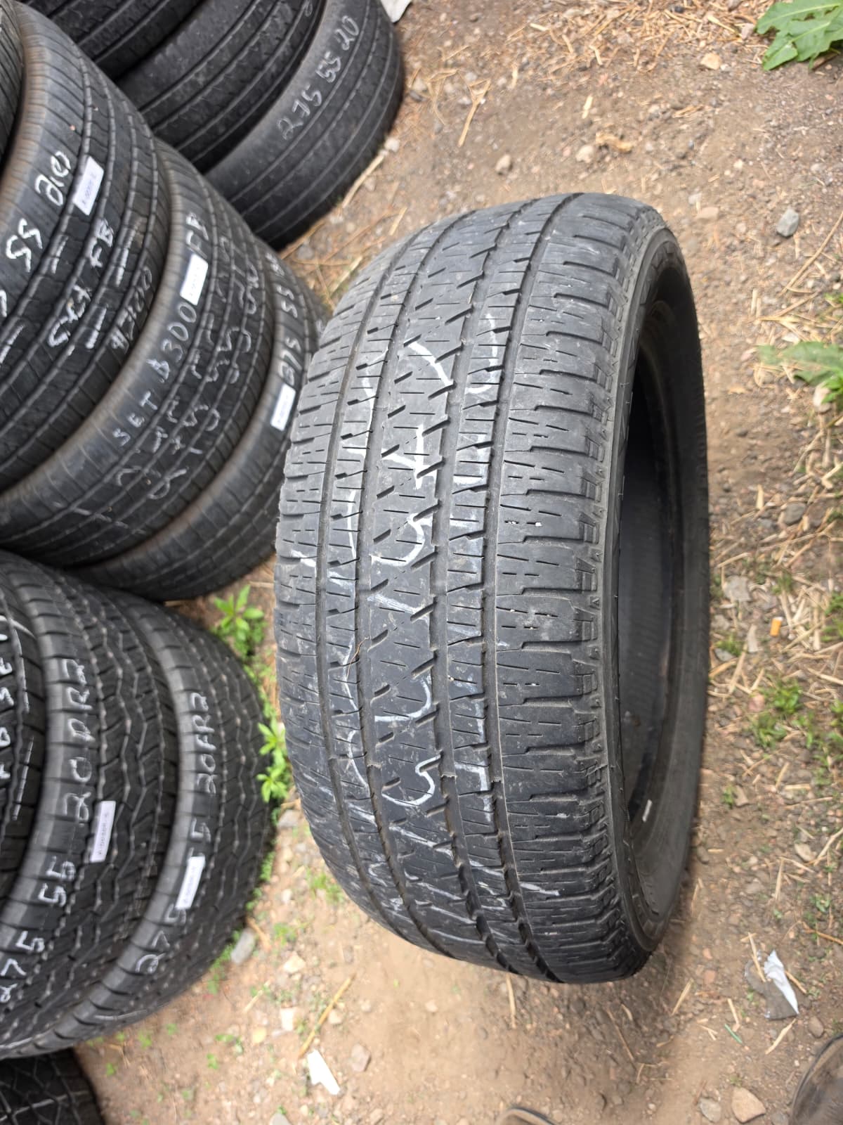 275/55R20 Pair (2 Used Tires) Bridgestone Dueler H/L
