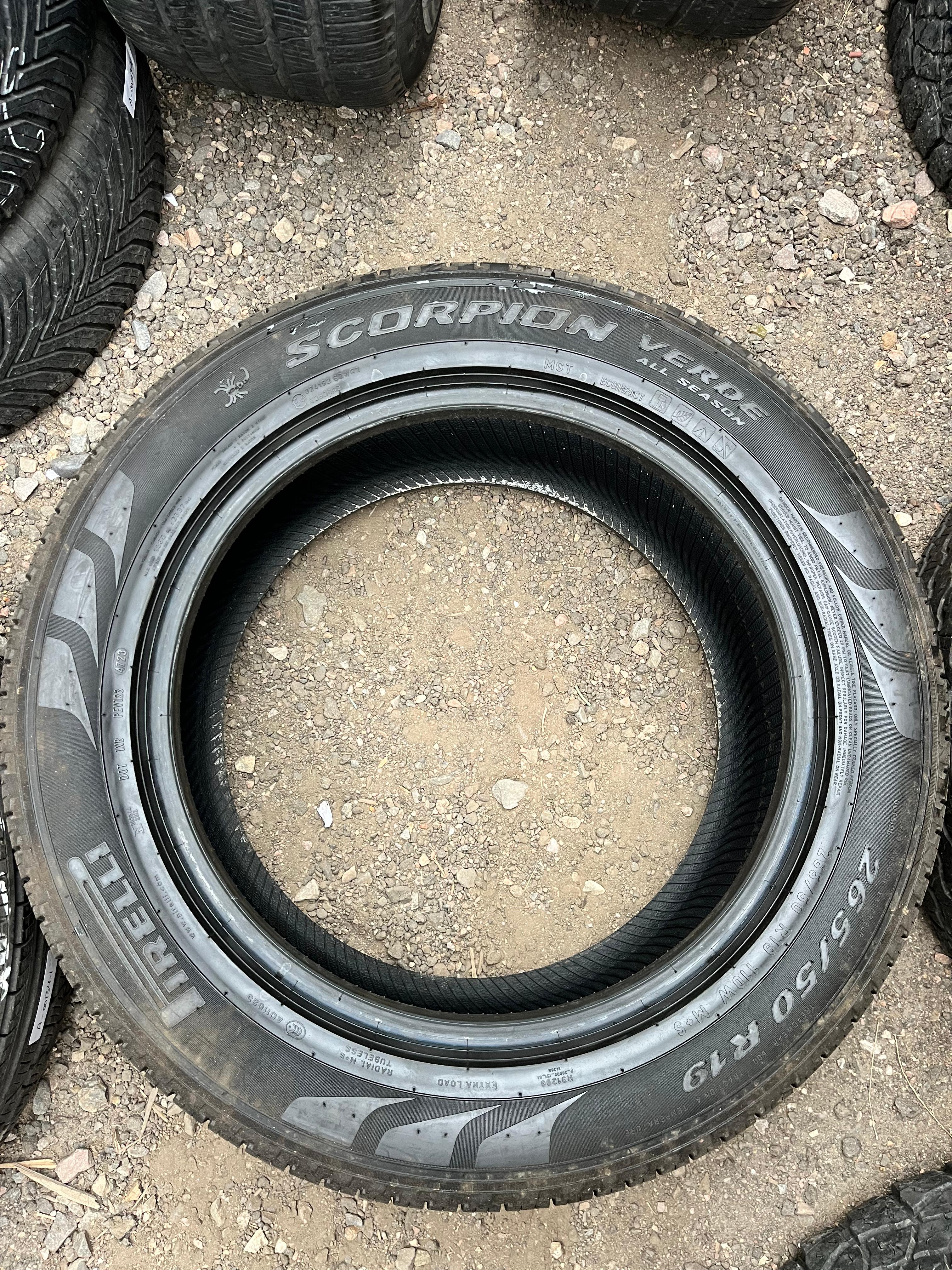 265/50R19 Pair (2 Used Tires) Pirelli Scorpion