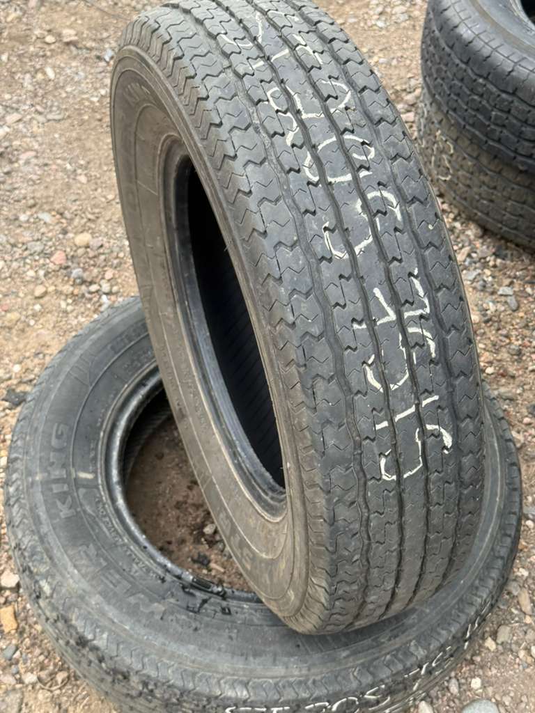 ST205/75R15 Pair (2 Used Tires) Power King Towmax STR2