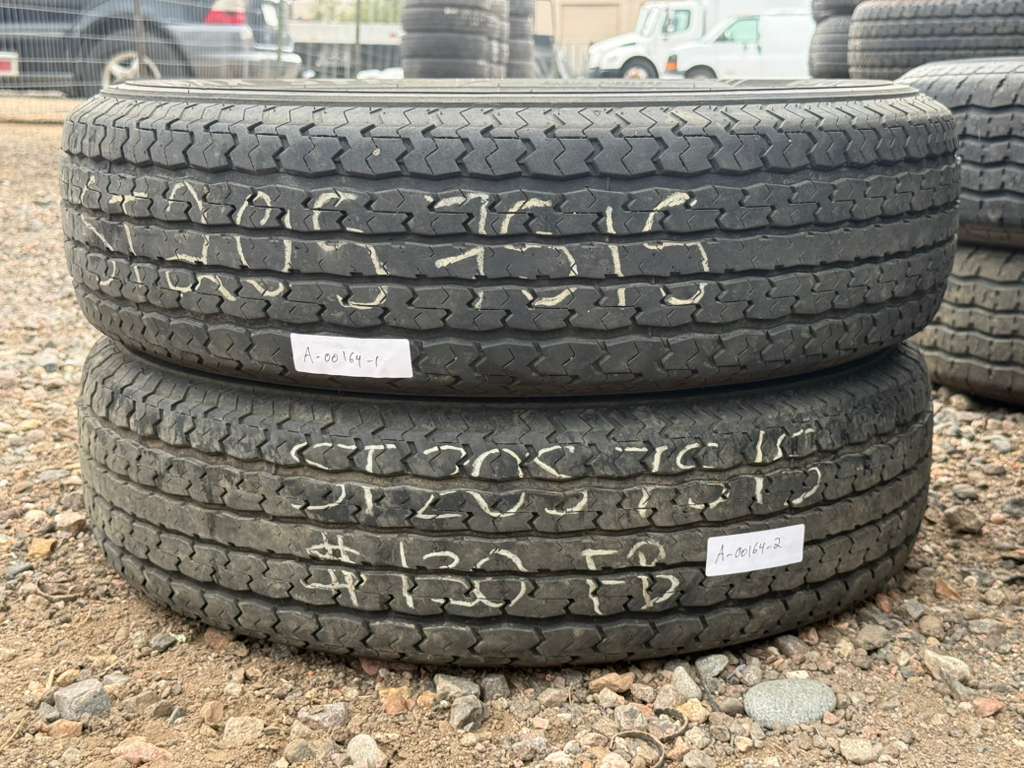 ST205/75R15 Pair (2 Used Tires) Power King Towmax STR2