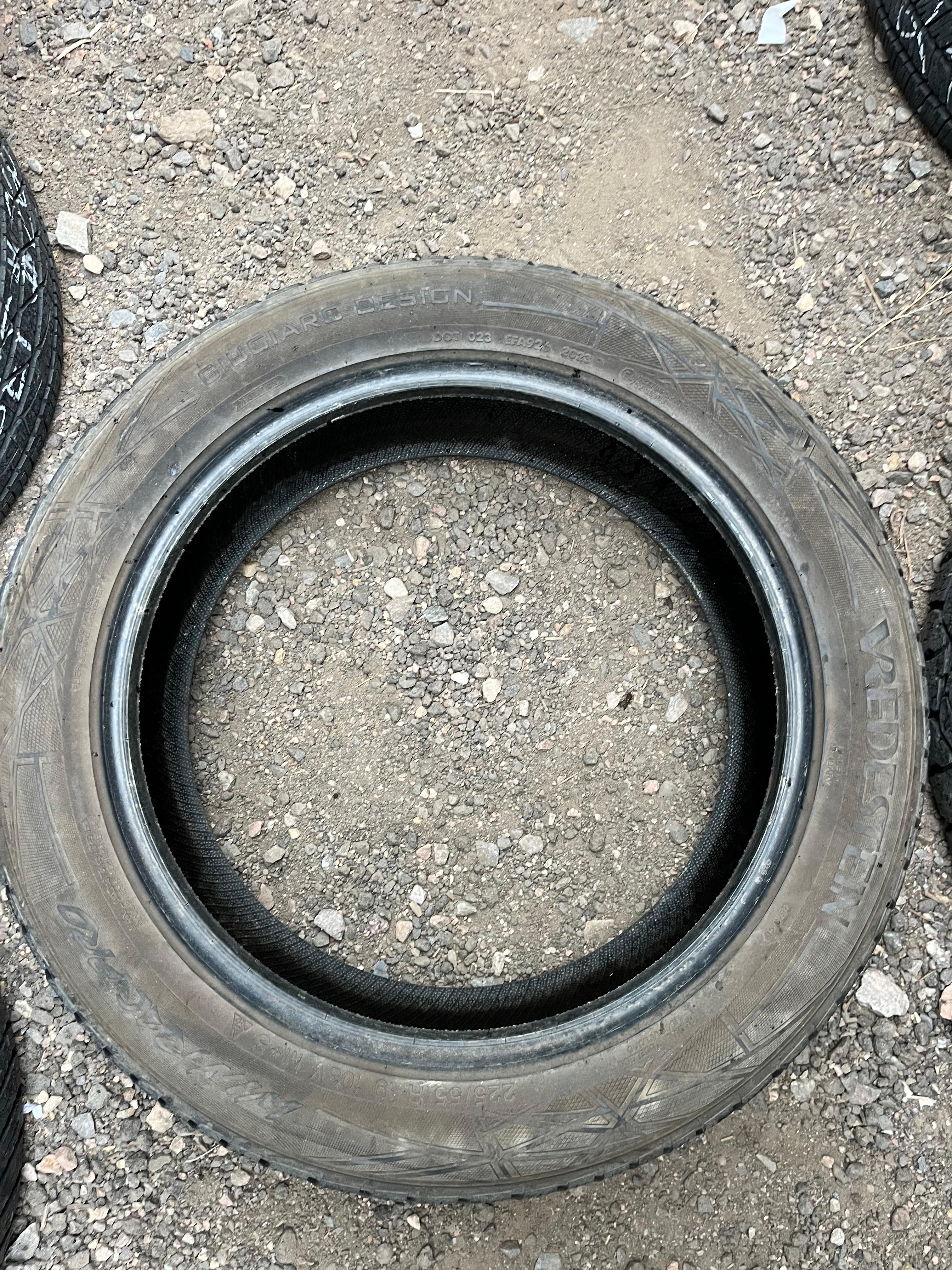 225/55R19 Pair (2 Used Tires) Vredestein Wintrac Pro