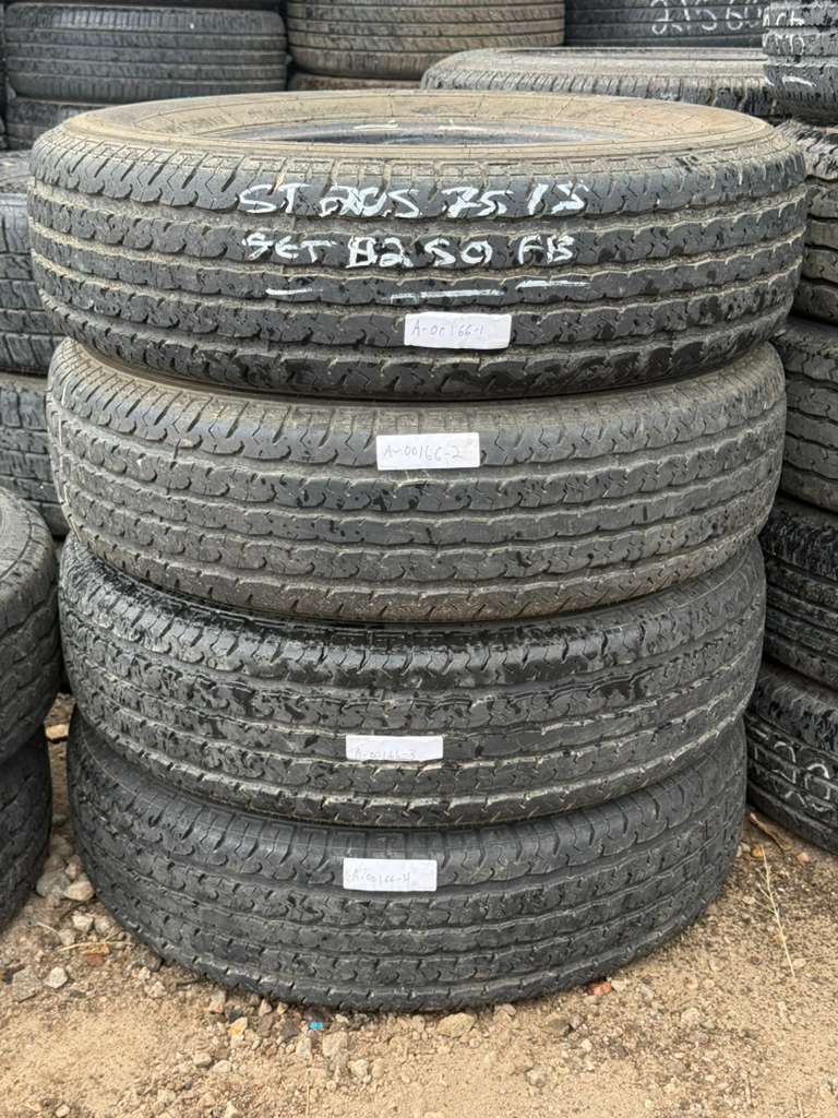 ST205/75R15 Set (4 Used Tires) Trailer King  ST Radial