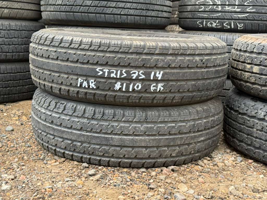 ST215/75R14 Pair (2 Used Tires) Contender TTT868