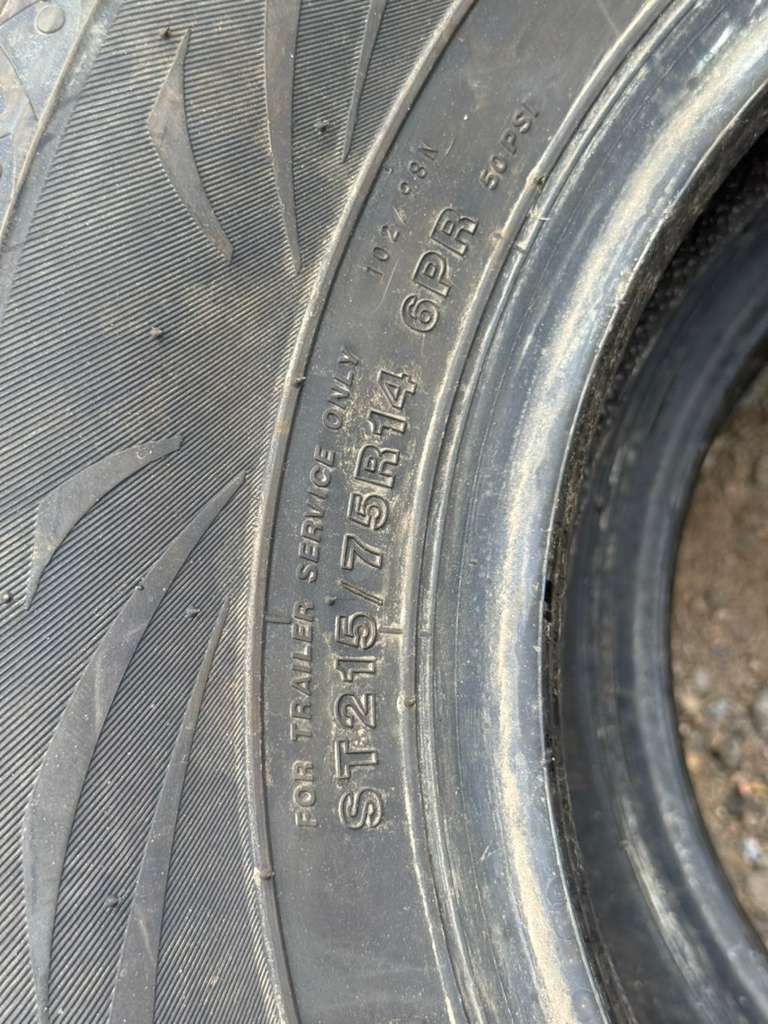 ST215/75R14 Pair (2 Used Tires) Contender TTT868