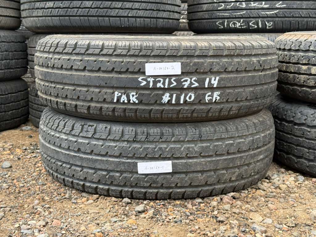 ST215/75R14 Pair (2 Used Tires) Contender TTT868