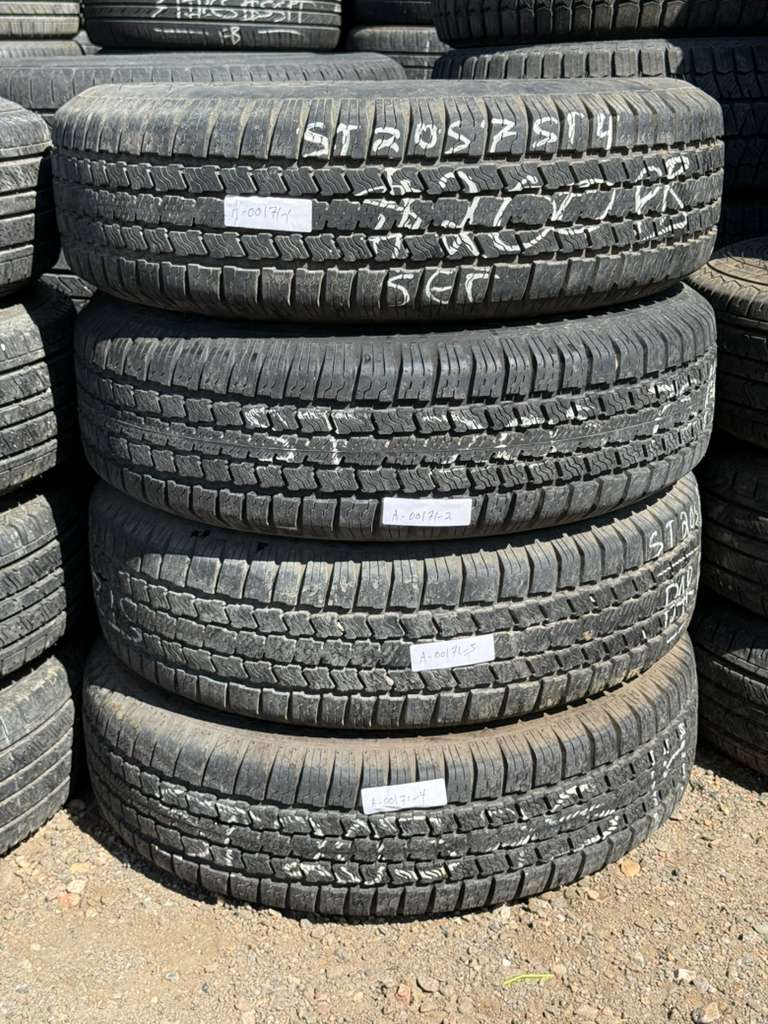 ST205/75R14 Set (4 Used Tires) Provider Radial ST