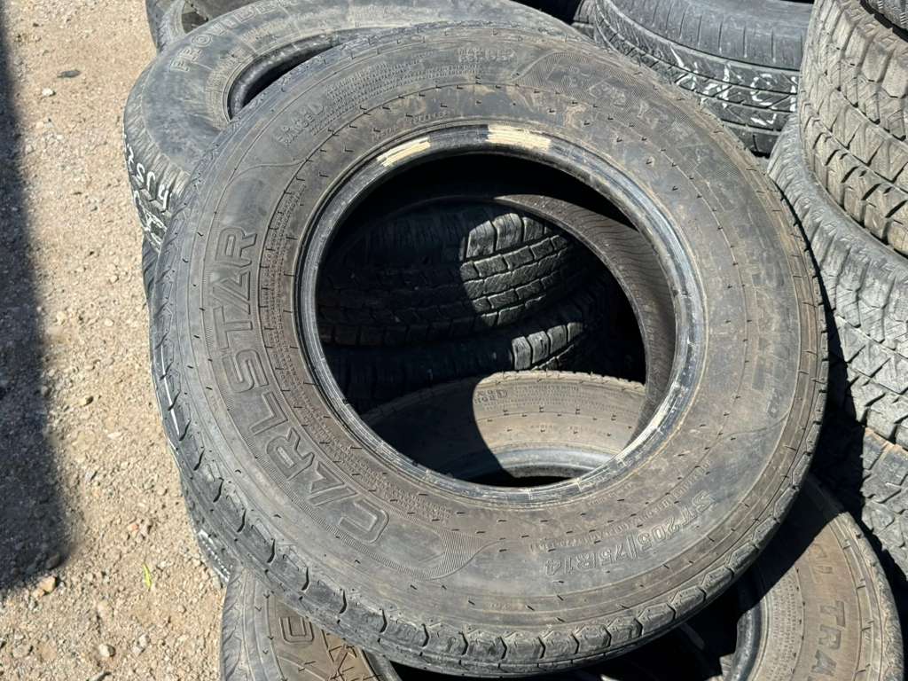 ST205/75R14 Set (4 Used Tires) Carlstar Radial Trail USA