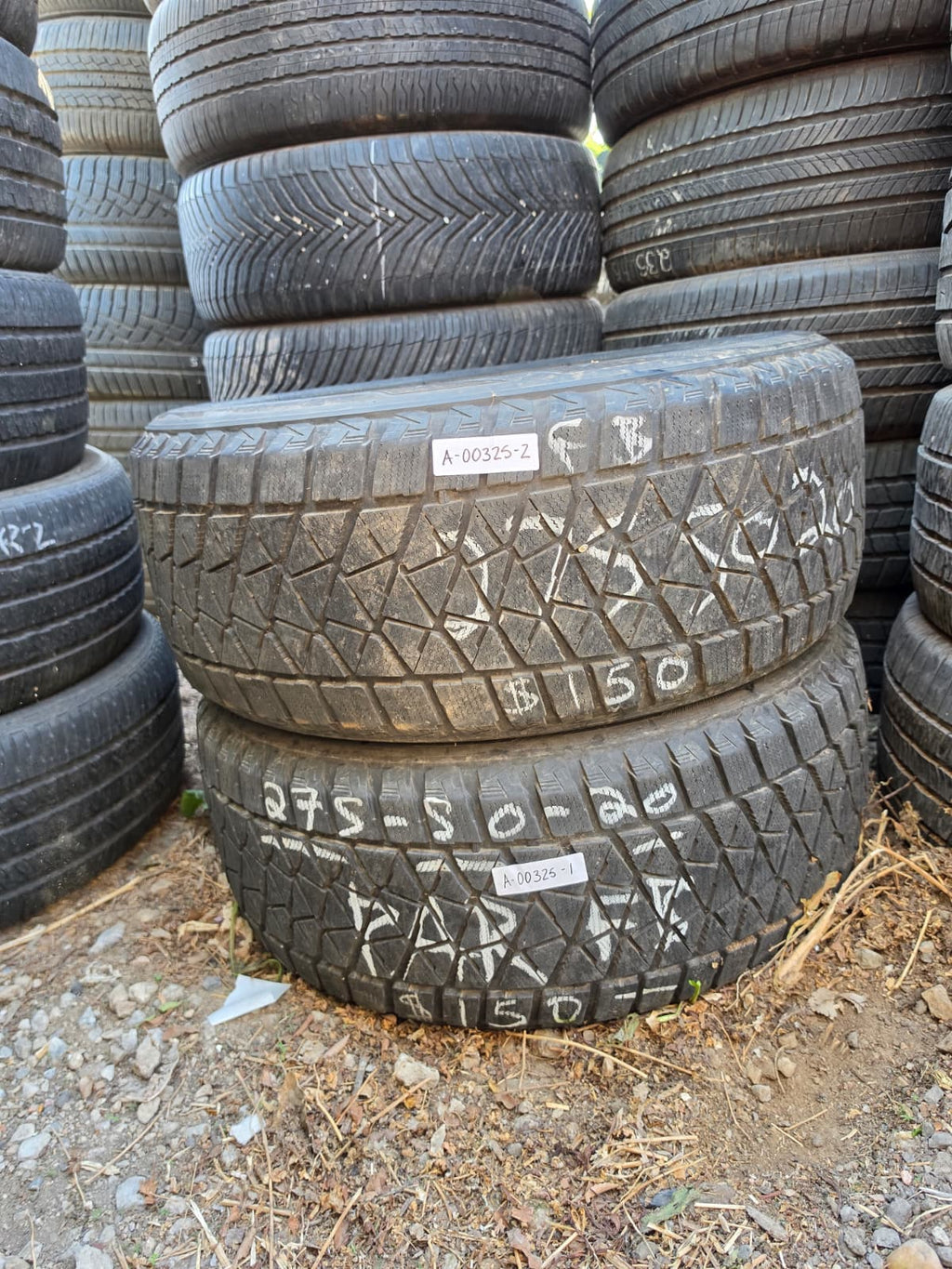 275/50R20 Pair (2 Used Tires) Bridgestone Blizzak