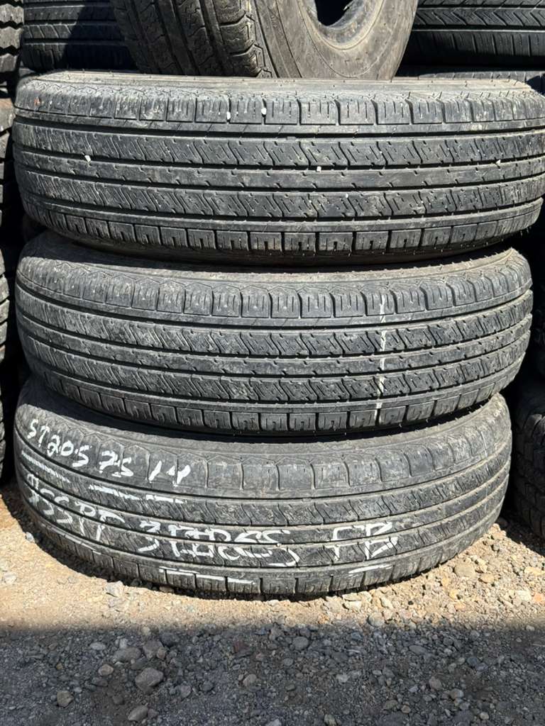ST205/75R14 Set (4 Used Tires) Carlstar Radial Trail HD
