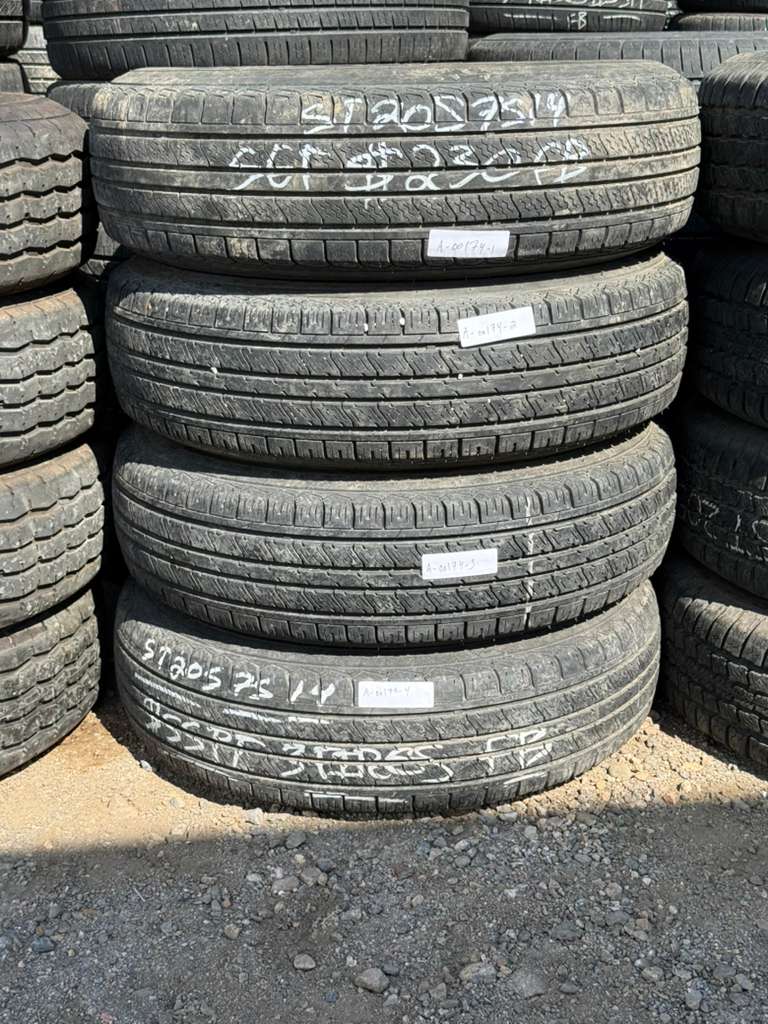 ST205/75R14 Set (4 Used Tires) Carlstar Radial Trail HD