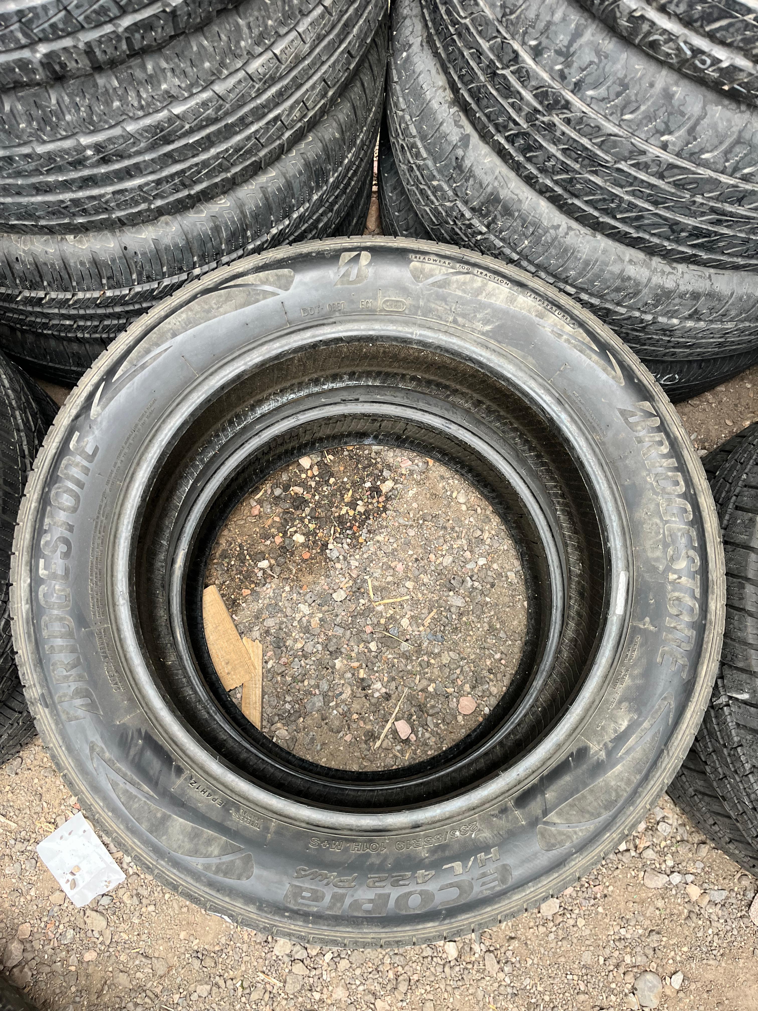 235/55R19 Pair (2 Used Tires) Bridgestone Ecopia h/L 422 Plus