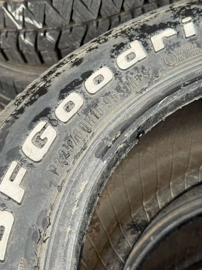 225/60R15 Pair (2 Used Tires) Bfgoodrich Radial T/A