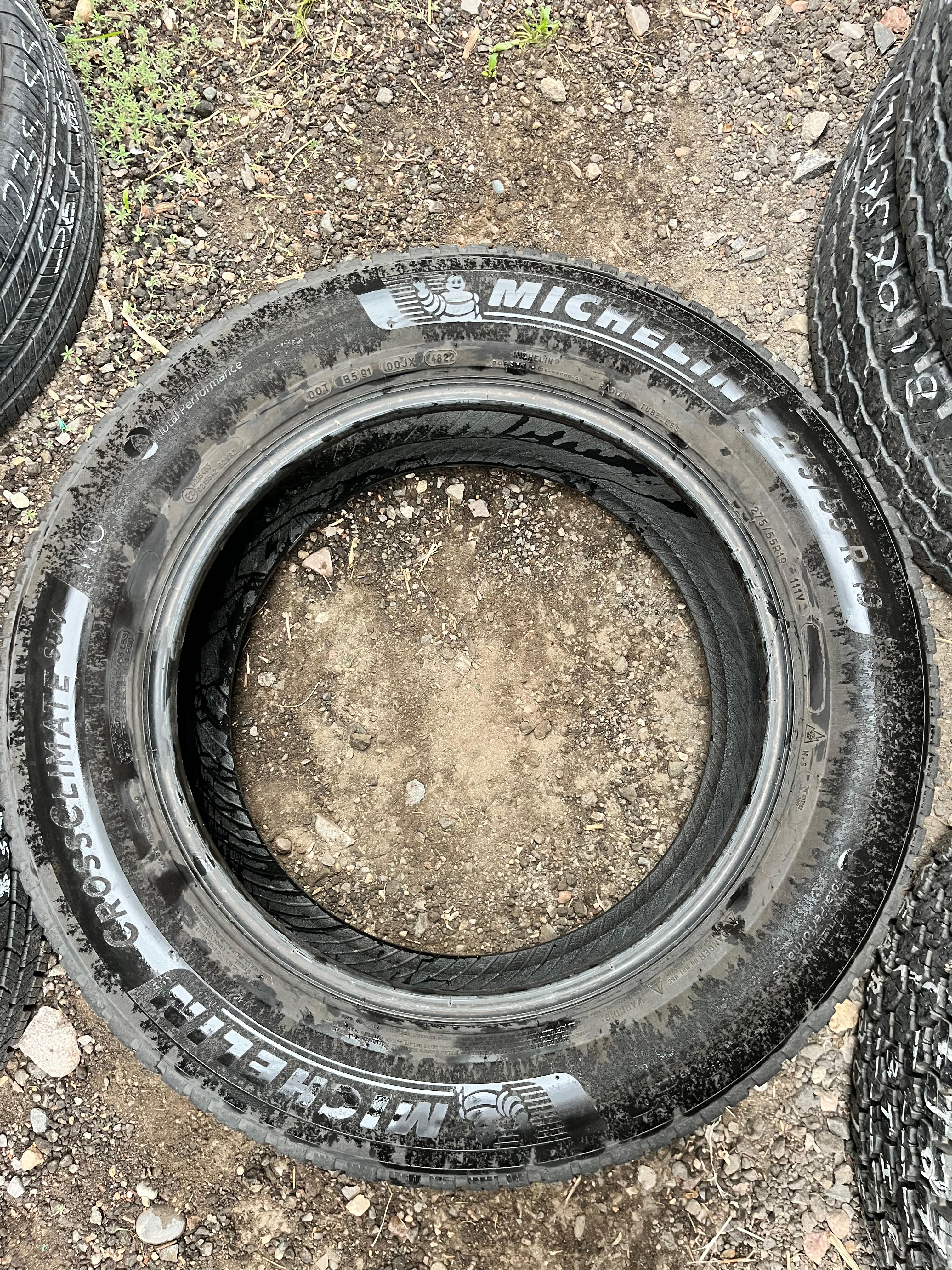 275/55R19 Set (4 Used Tires) Michelin Cross Climate SUV