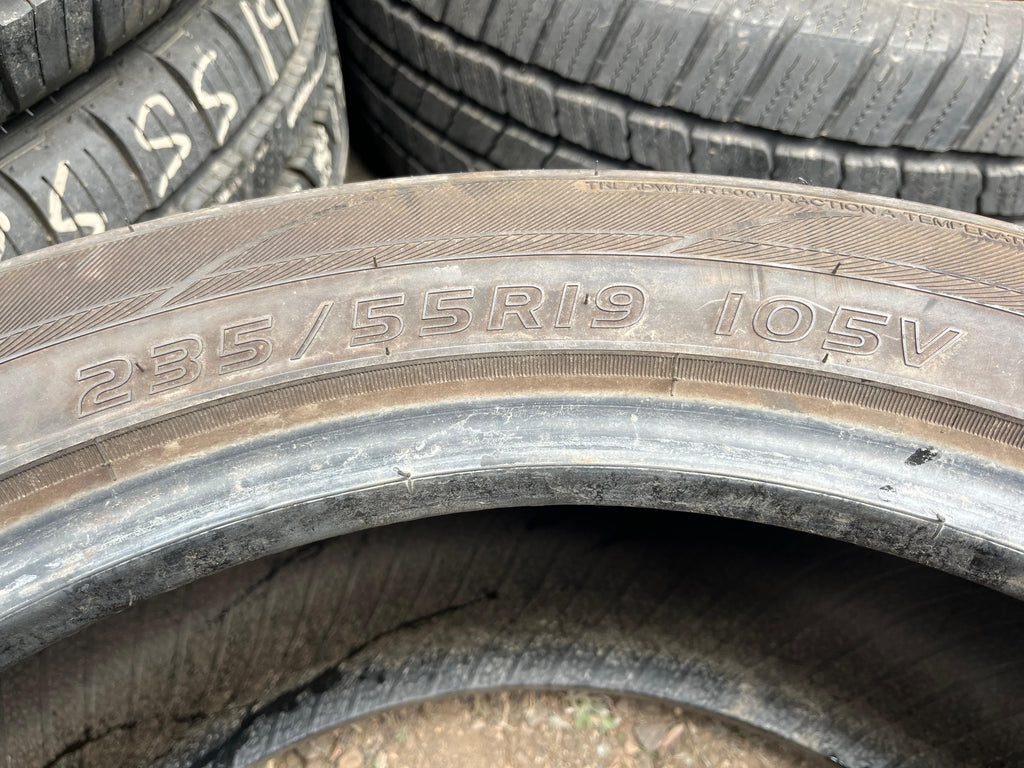235/55R19 Pair (2 Used Tires) Westlake SU318