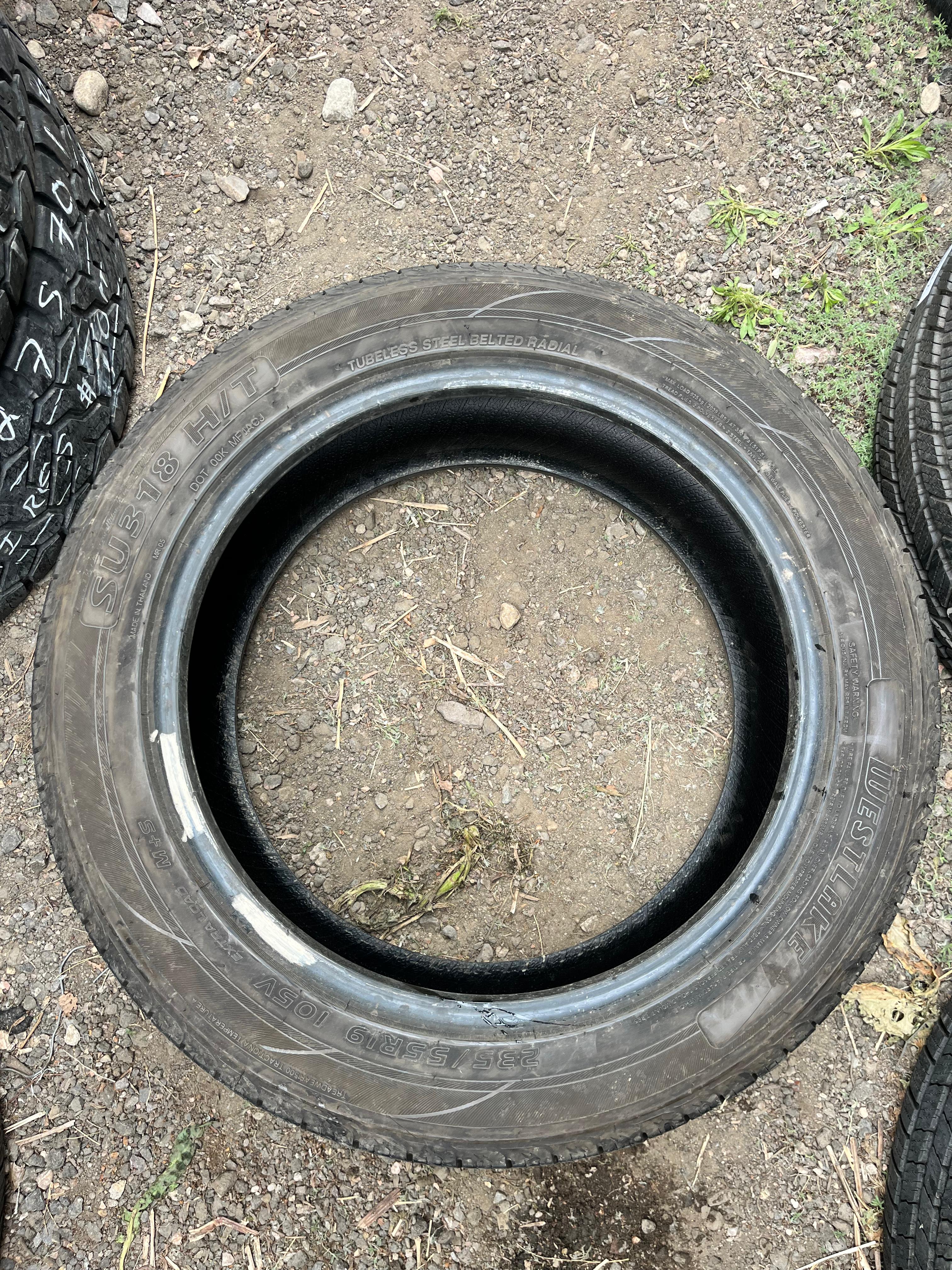 235/55R19 Pair (2 Used Tires) Westlake SU318