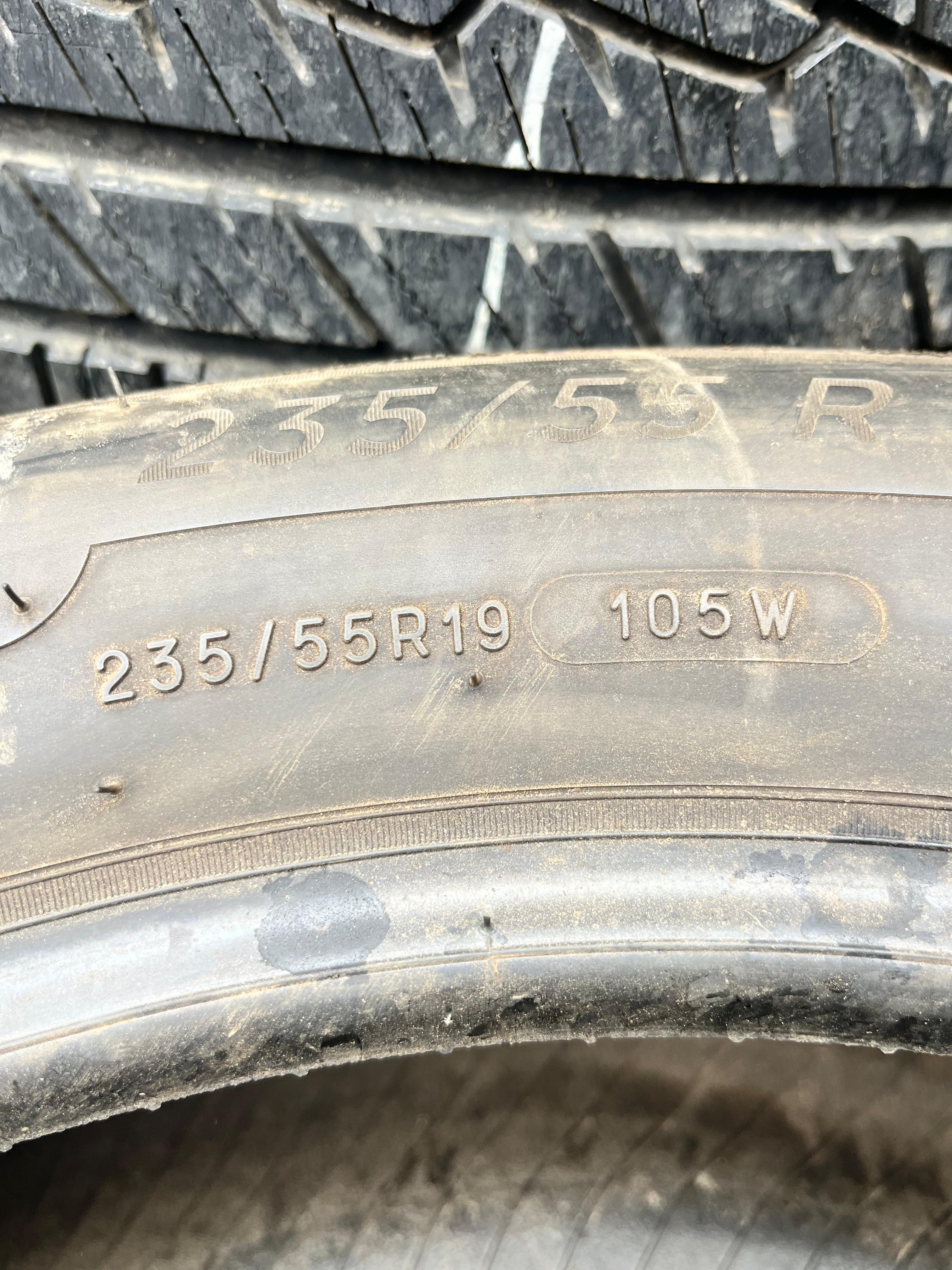 235/55R19 Pair (2 Used Tires) Michelin Primacy Tour