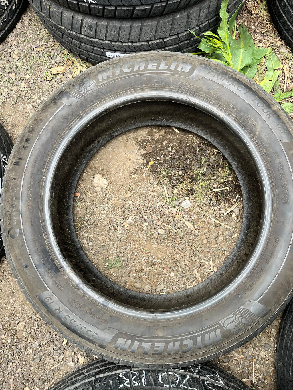 235/55R19 Pair (2 Used Tires) Michelin Primacy Tour