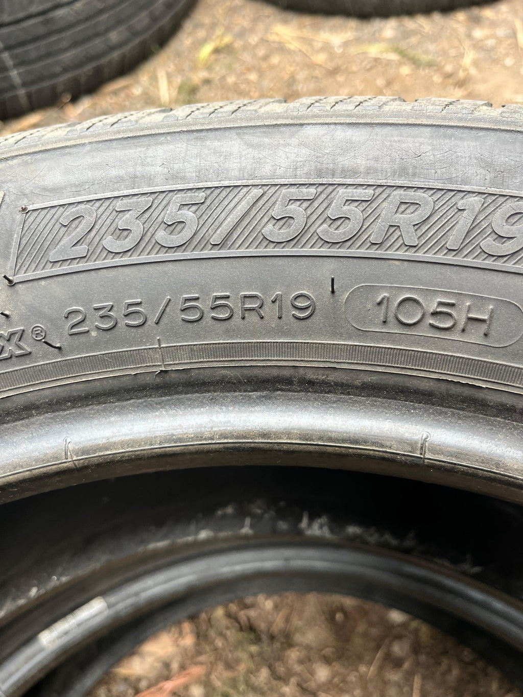 235/55R19 Pair (2 Used Tires) Michelin Defender LTX