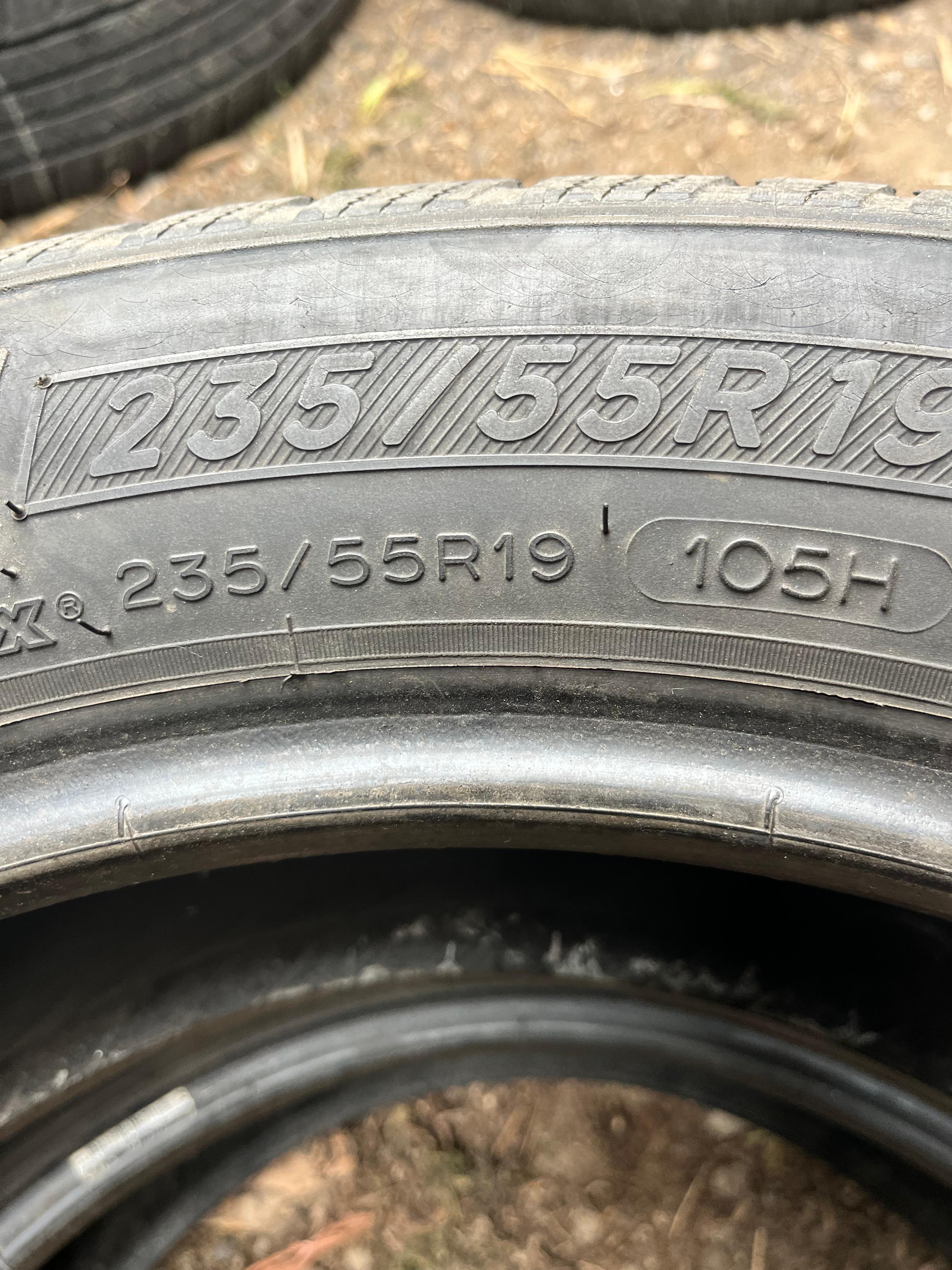 235/55R19 Pair (2 Used Tires) Michelin Defender LTX