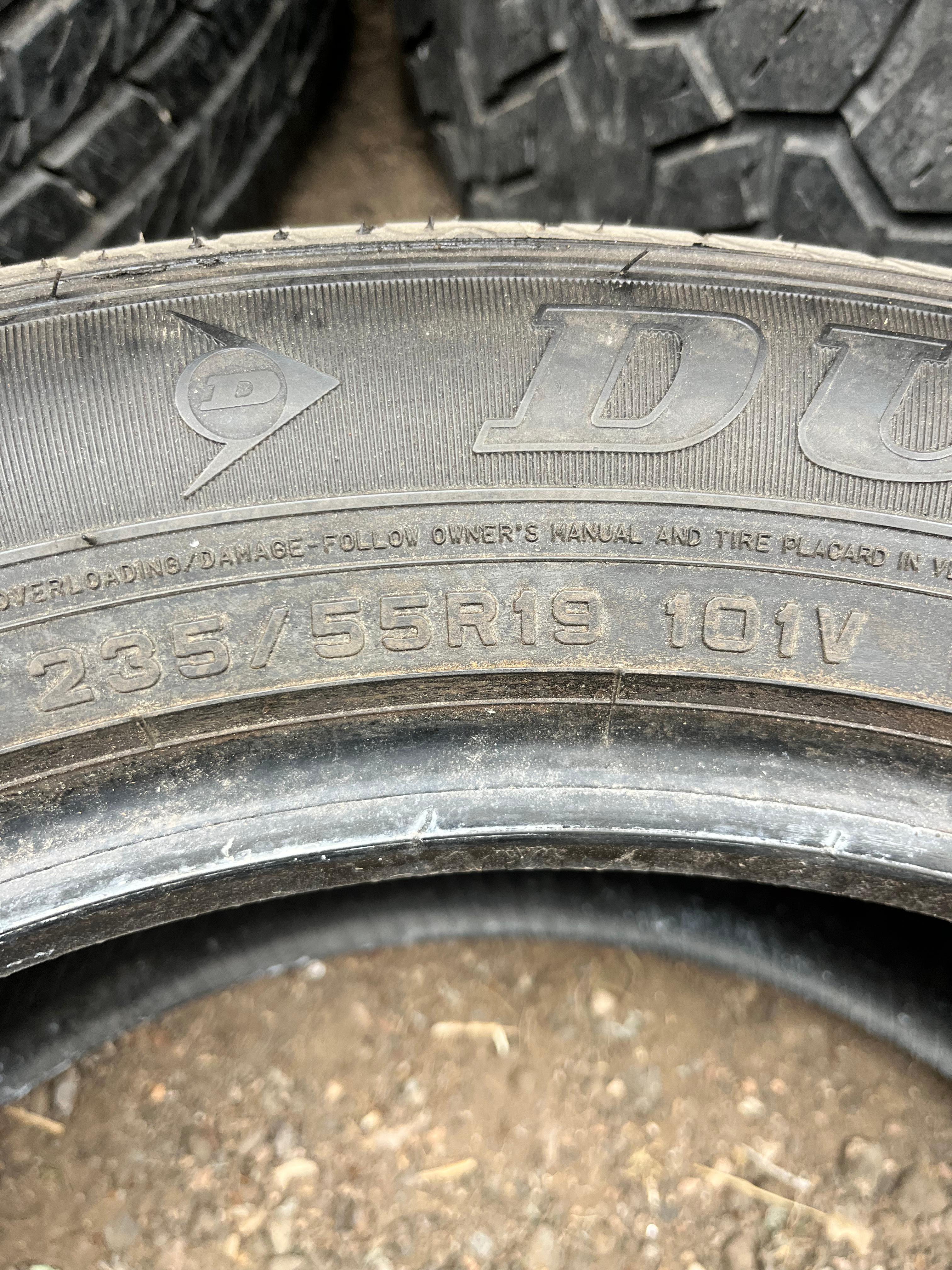 235/55R19 Set (4 Used Tires) Dunlop Grandtrek PT21