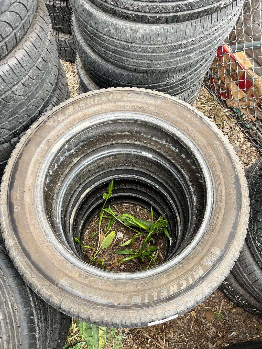 245/55R19 Pair (2 Used Tires) Michelin CrossClimate2