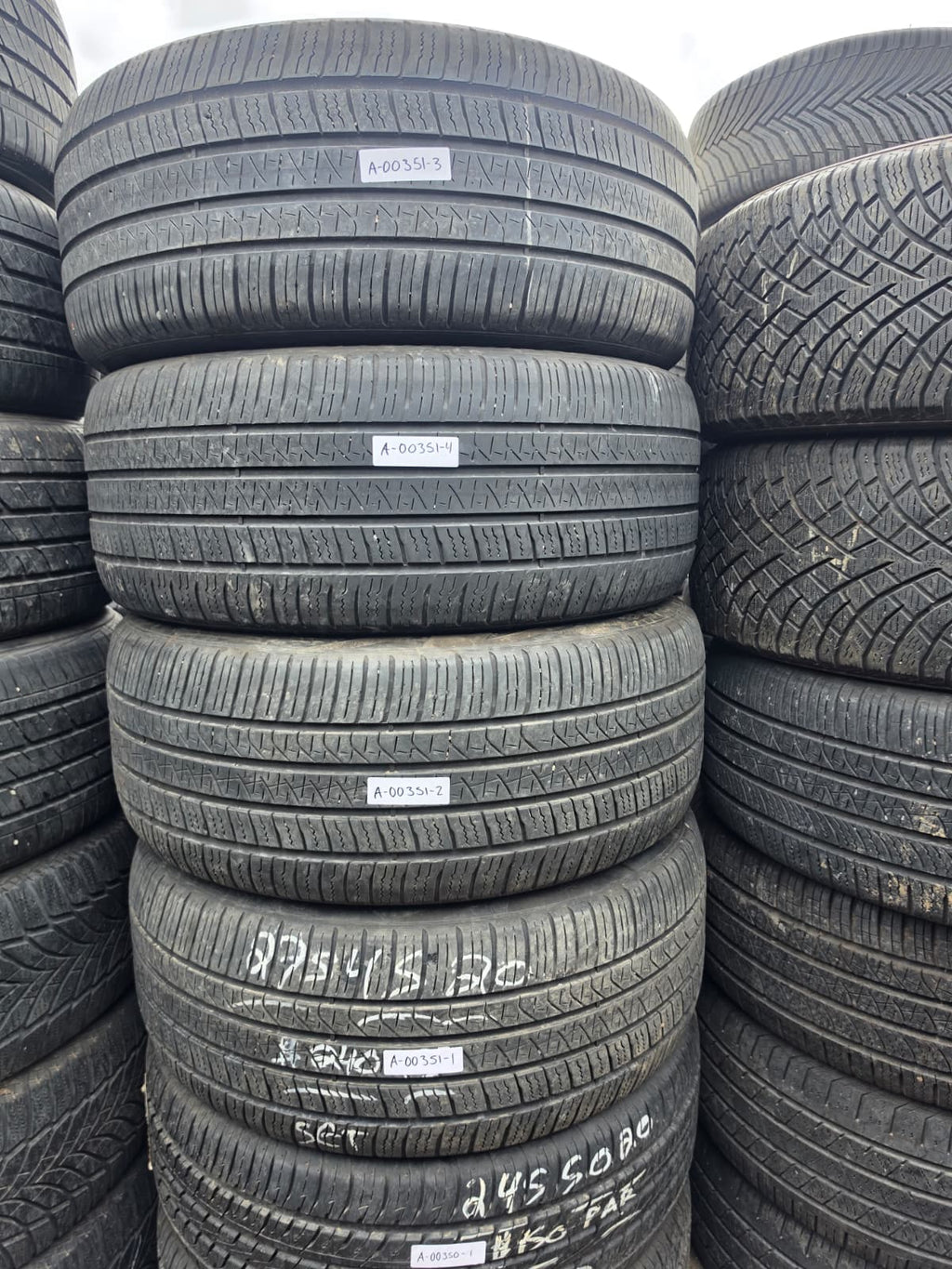 275/50R20 Set (4 Used Tires) Pirelli Scorpion Zero