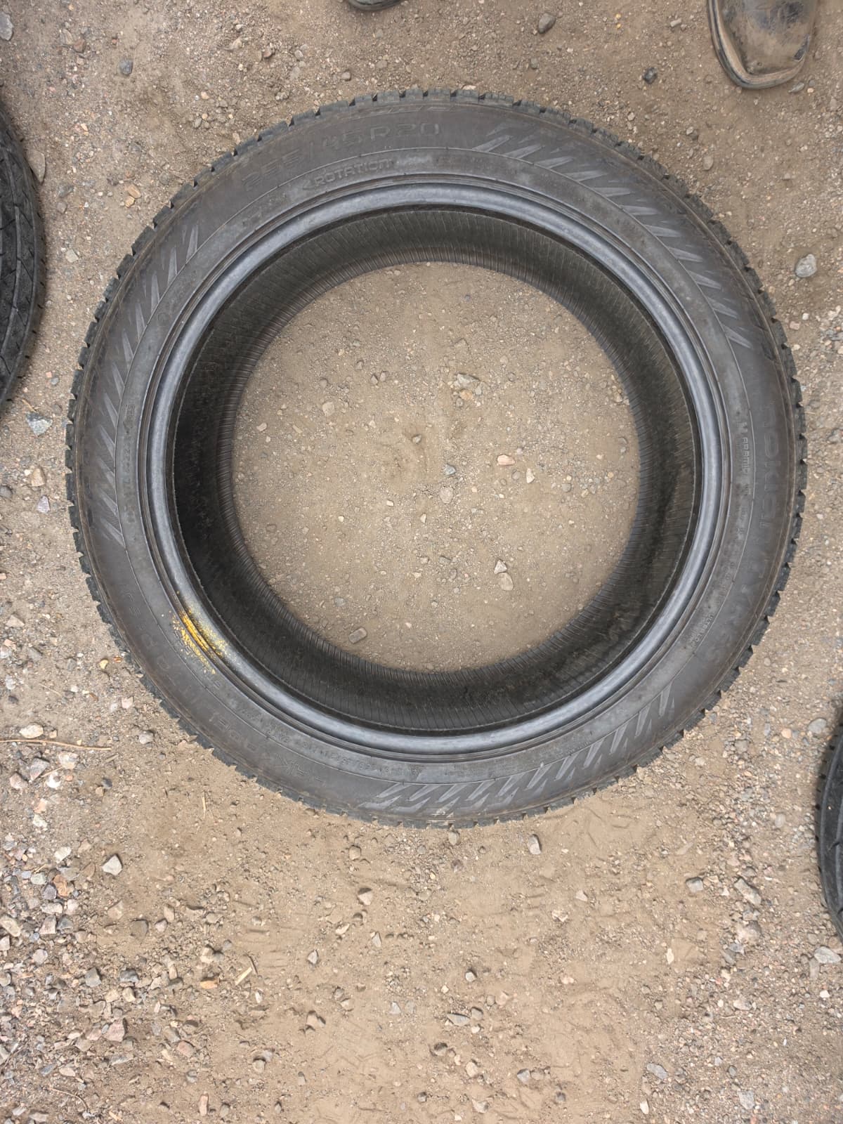 255/45R20 Pair (2 Used Tires)  Nokian Tyres  Hakkpeliitta R5