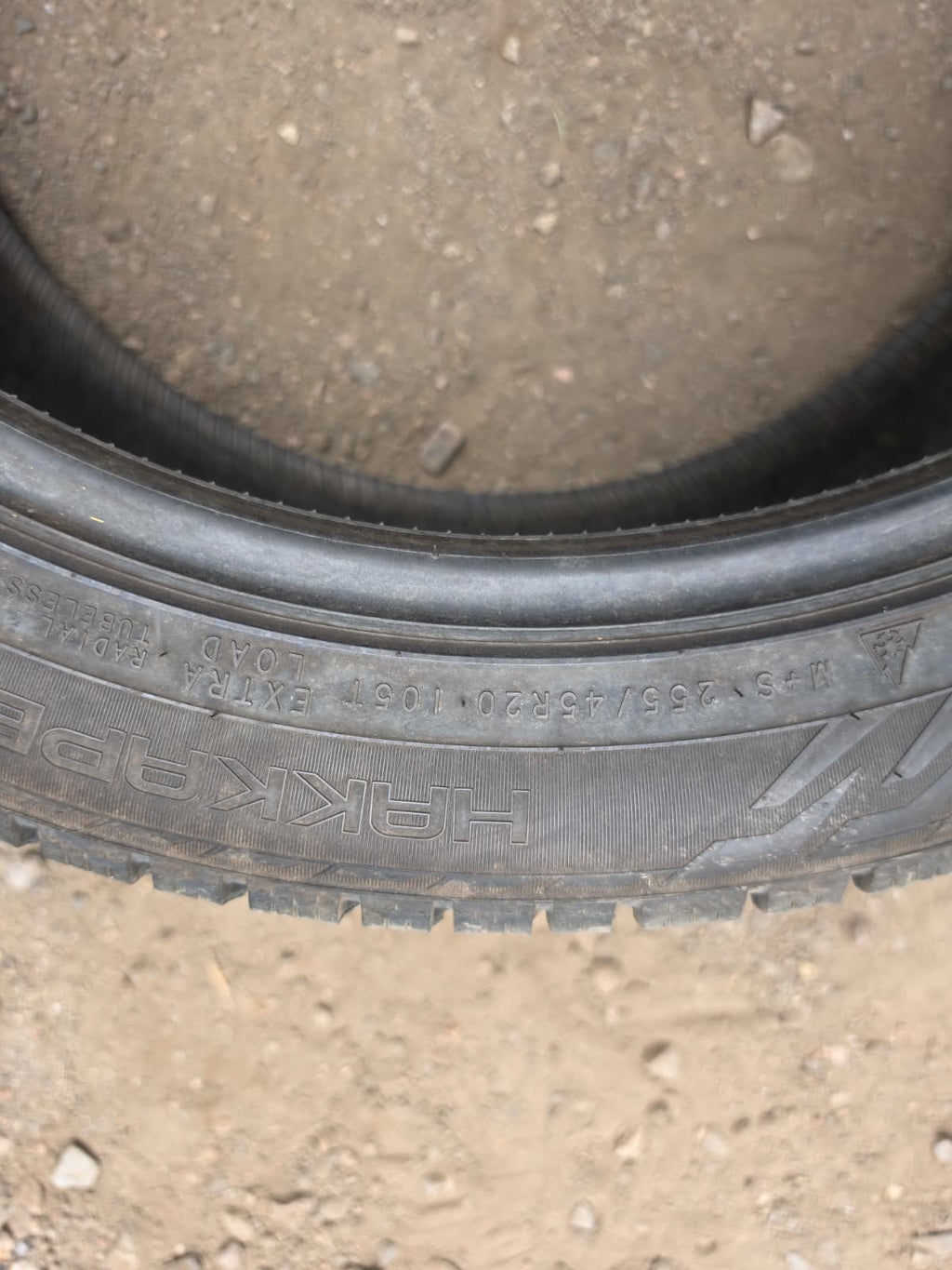 255/45R20 Pair (2 Used Tires)  Nokian Tyres  Hakkpeliitta R5