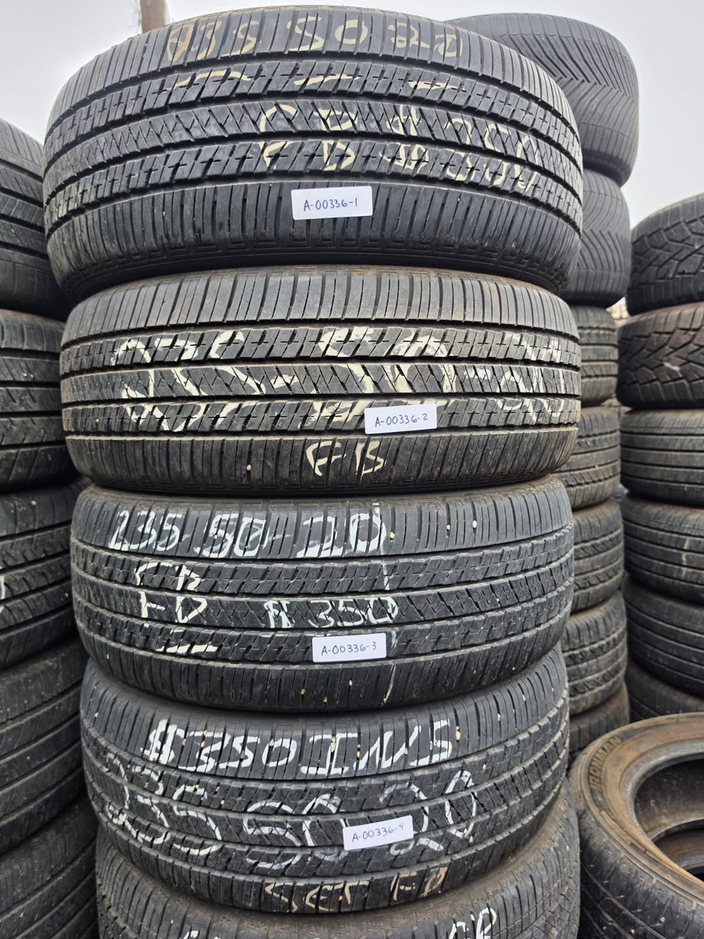 235/50R20 Set (4 Used Tires) Bridgestone Turanza EL450