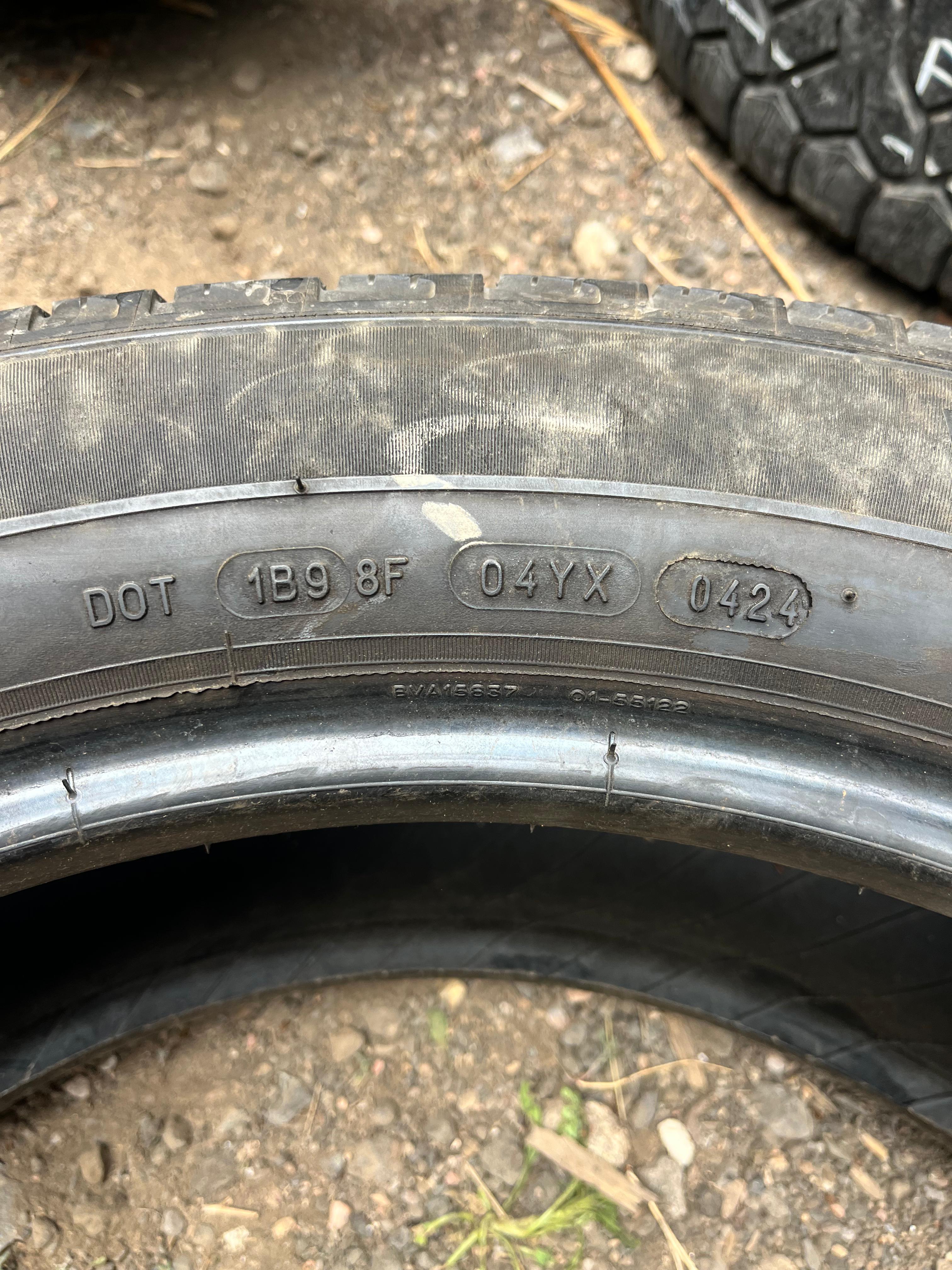 235/55R19 Pair (2 Used Tires) Michelin Primacy