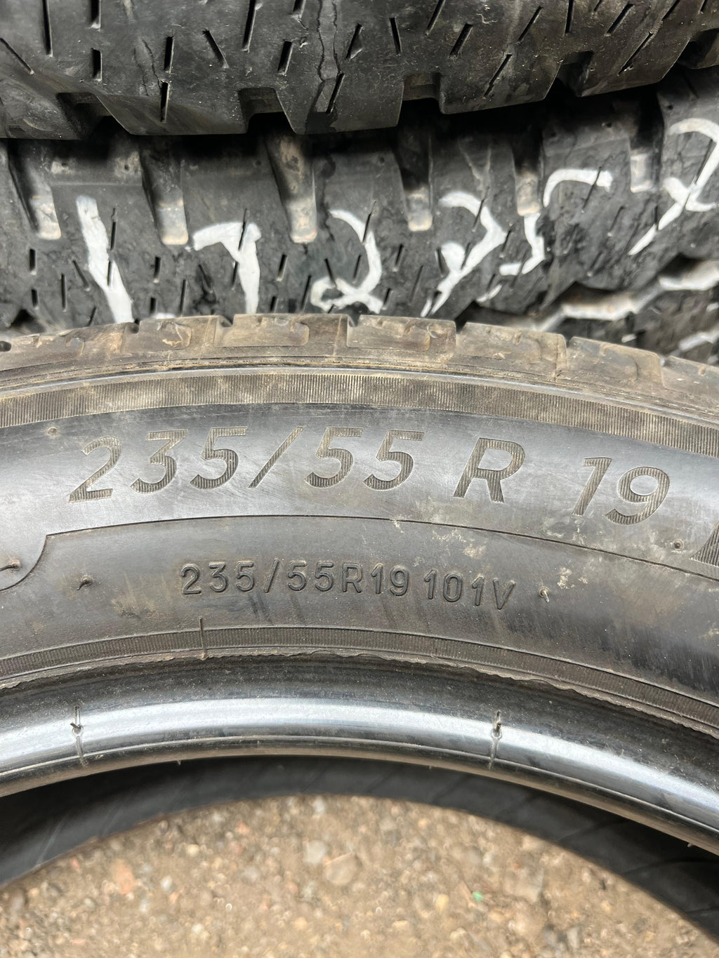 235/55R19 Pair (2 Used Tires) Michelin Primacy