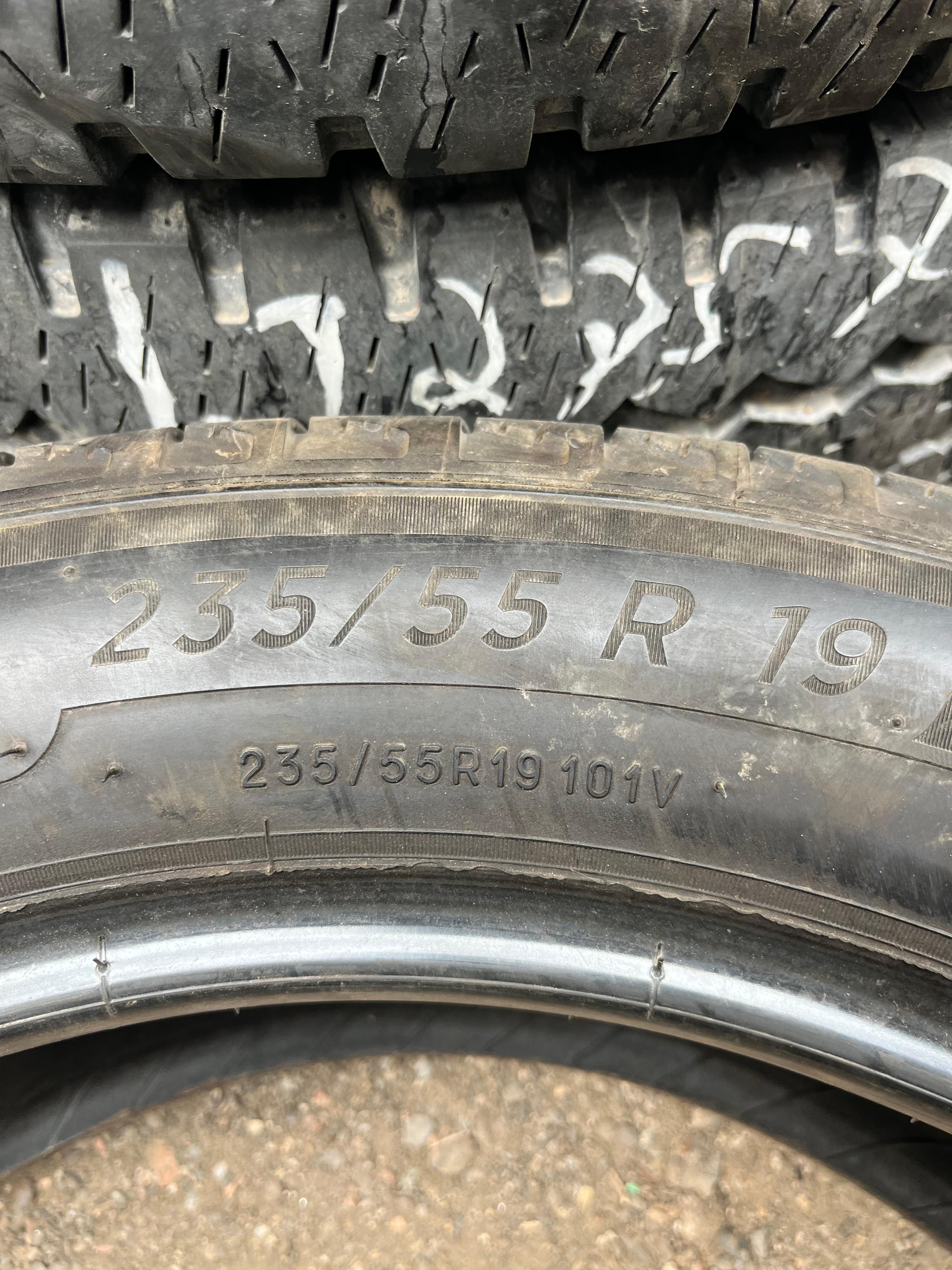 235/55R19 Pair (2 Used Tires) Michelin Primacy
