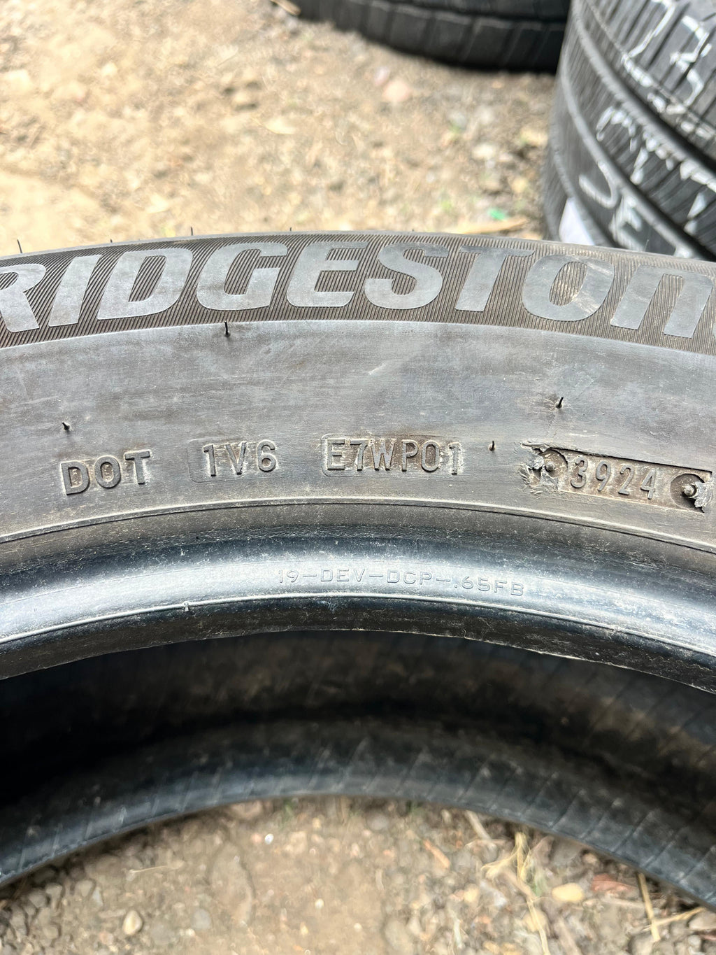 235/55R19 Pair (2 Used Tires) Bridgstone Weaterpeak