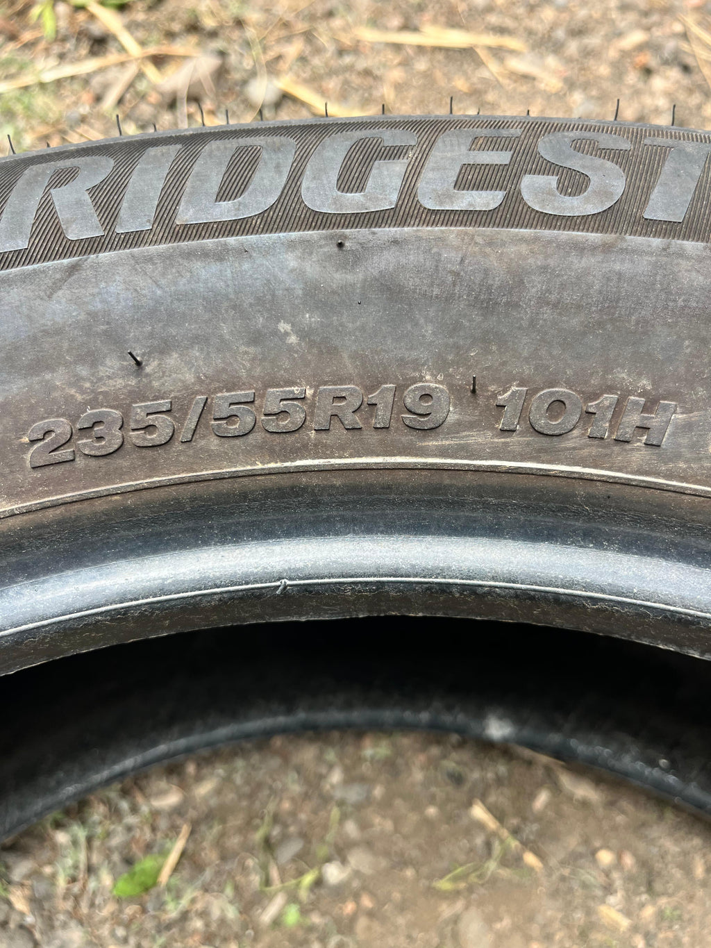 235/55R19 Pair (2 Used Tires) Bridgstone Weaterpeak
