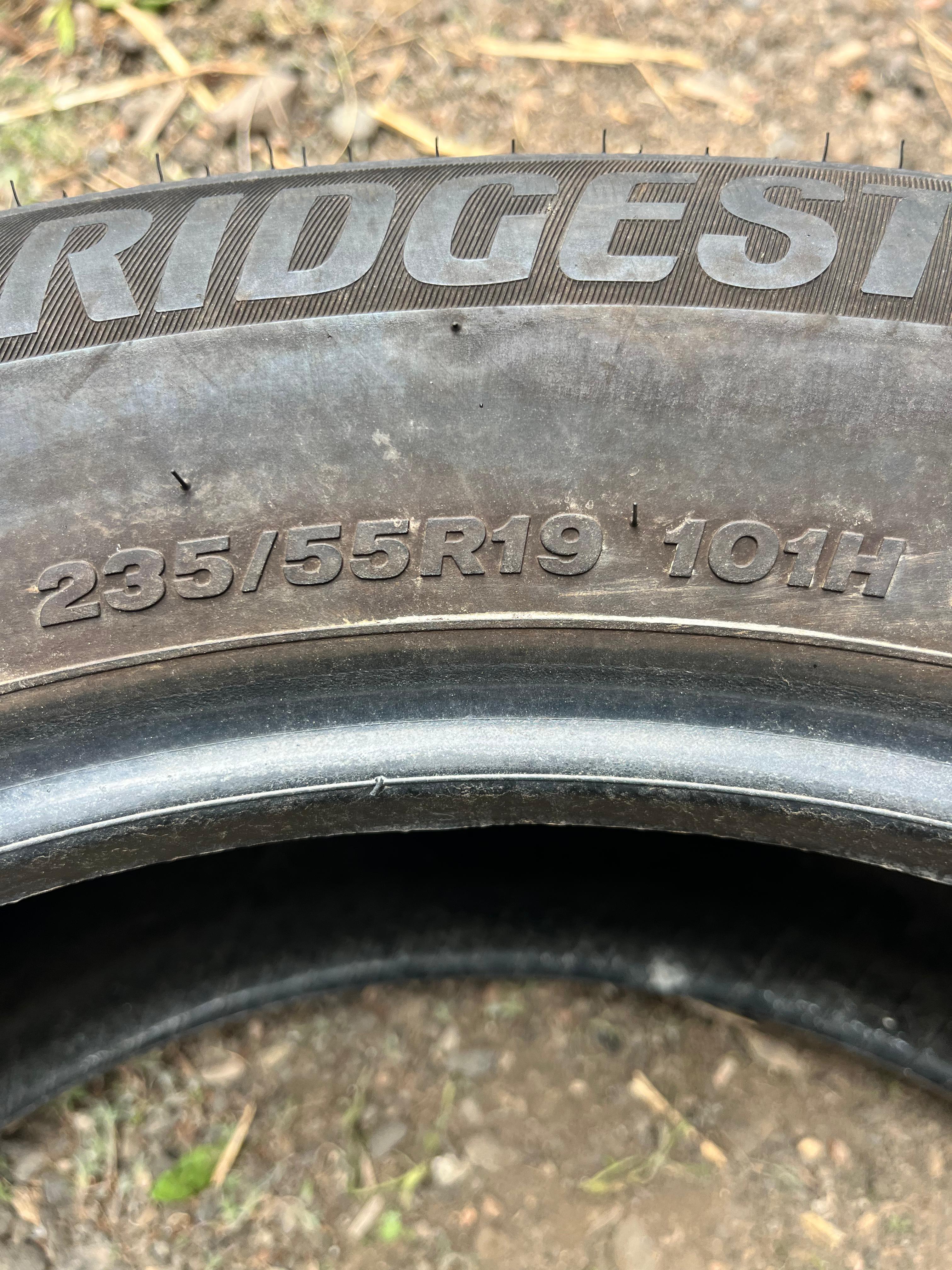 235/55R19 Pair (2 Used Tires) Bridgstone Weaterpeak